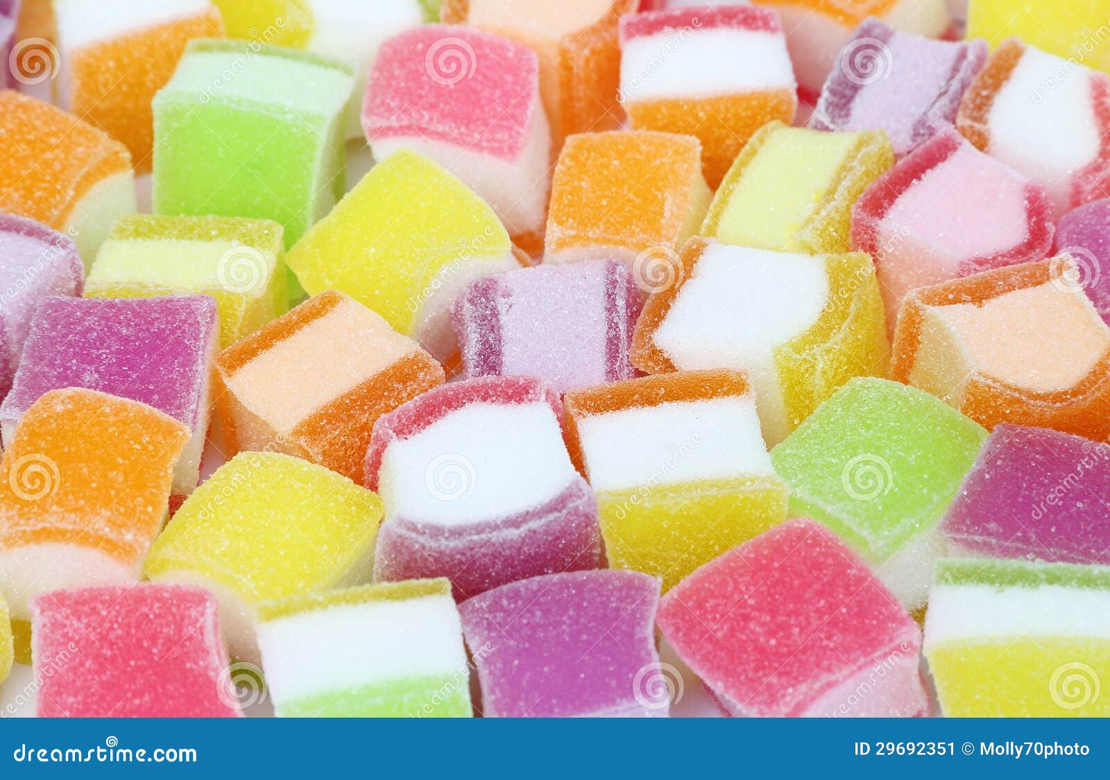 Close Up Marshmallow with Gelatin Dessert Stock Image Image of