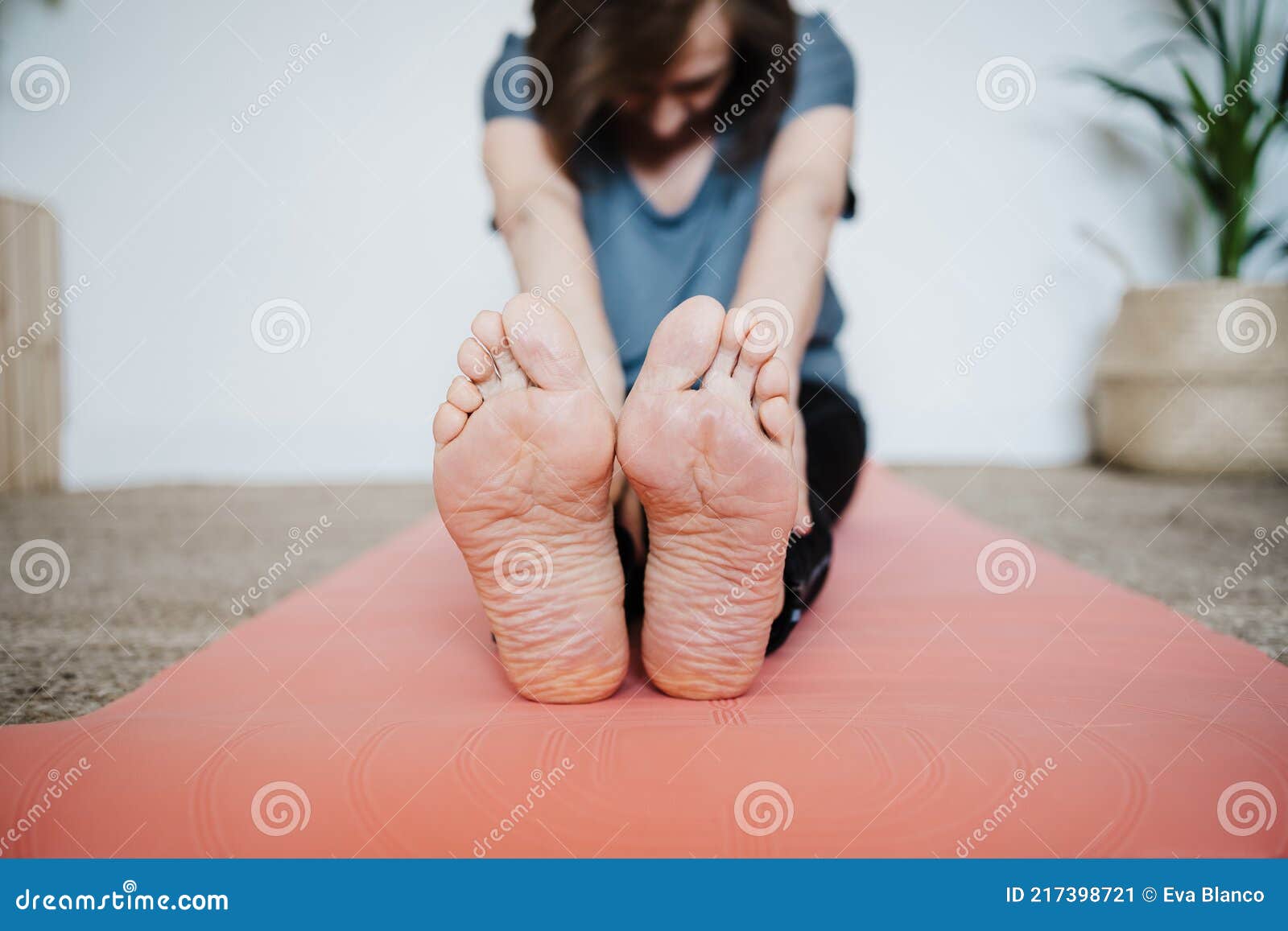 Close Up of Mature Caucasian Senior Woman Practicing Yoga Pose at Home.  Healthy Lifestyle Stock Image - Image of position, yoga: 217398721