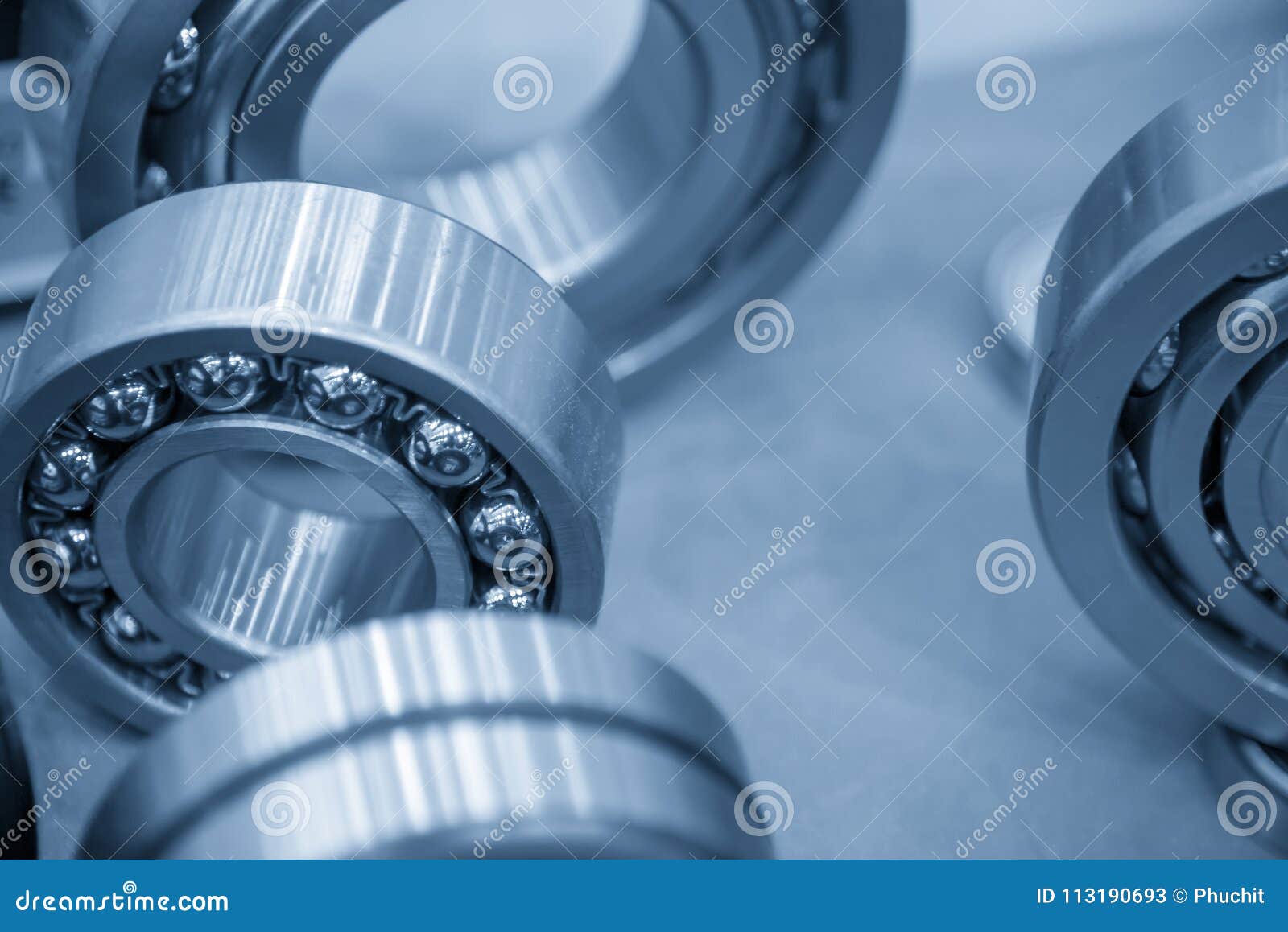 Closeup of the Metal Ball Bearing. Stock Image Image of motion
