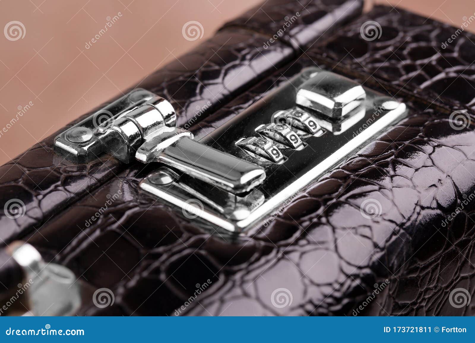 Close-up of a Metal Combination Lock on a Suitcase Stock Image - Image ...