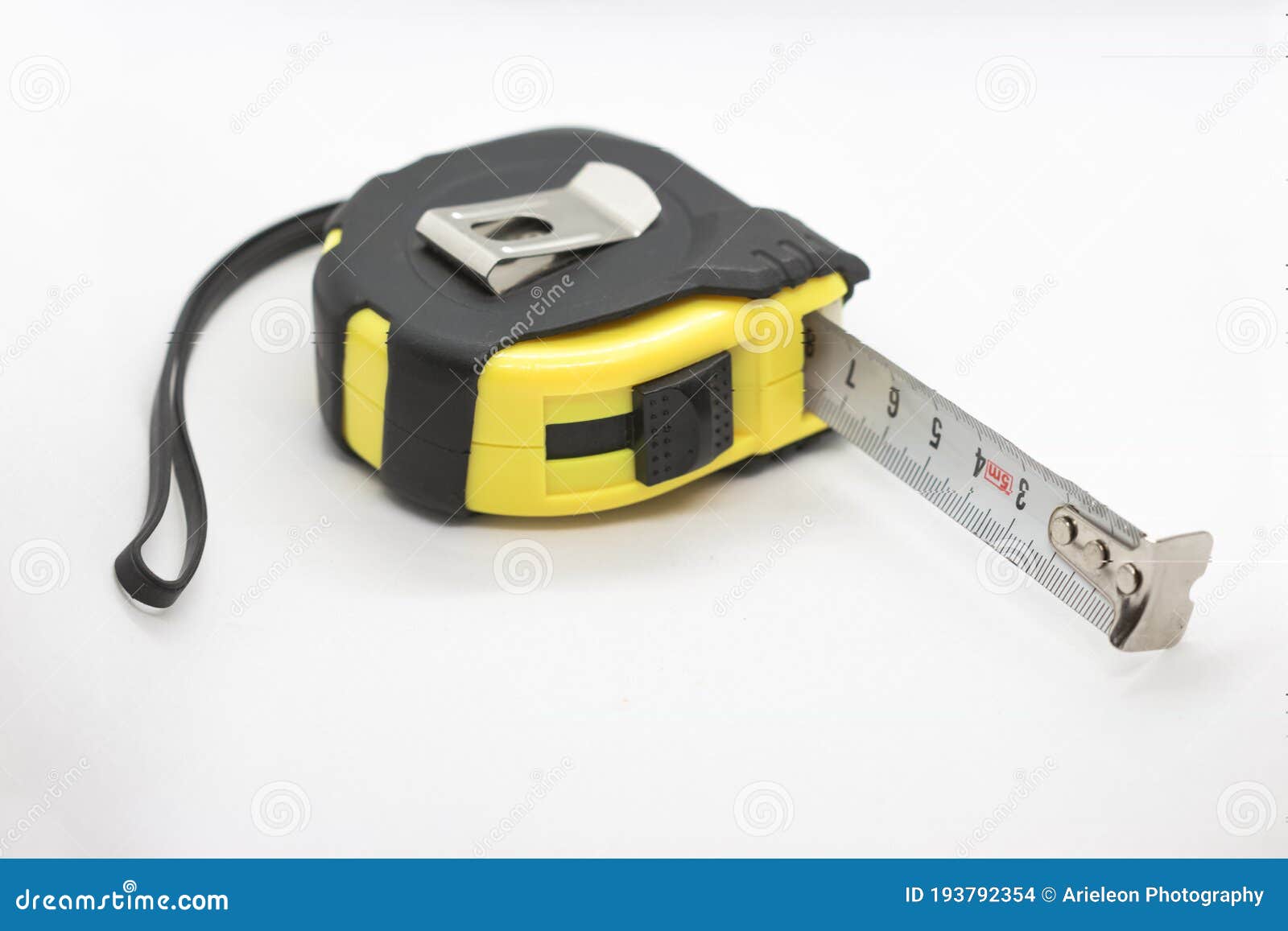 Close Up on a Metal Tape Measure Stock Photo - Image of home, build ...