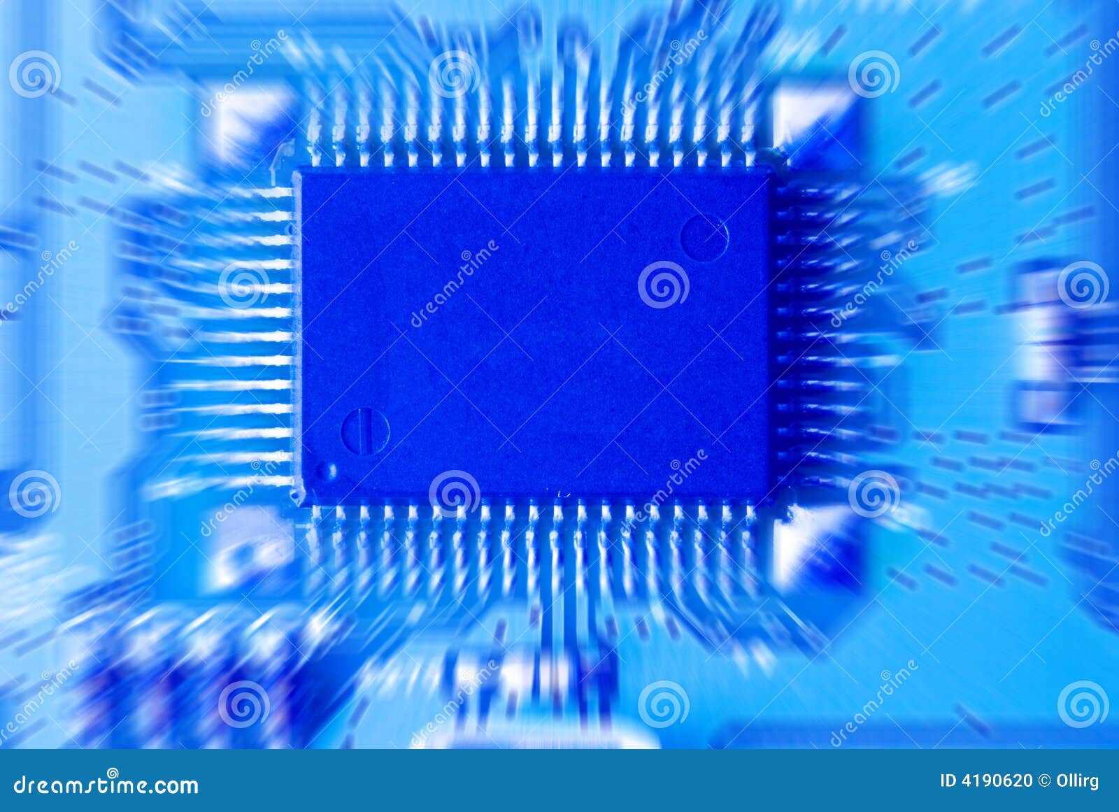 Closeup Of Micro Circuit, Resistors And Chip Of A Stock Photo Image