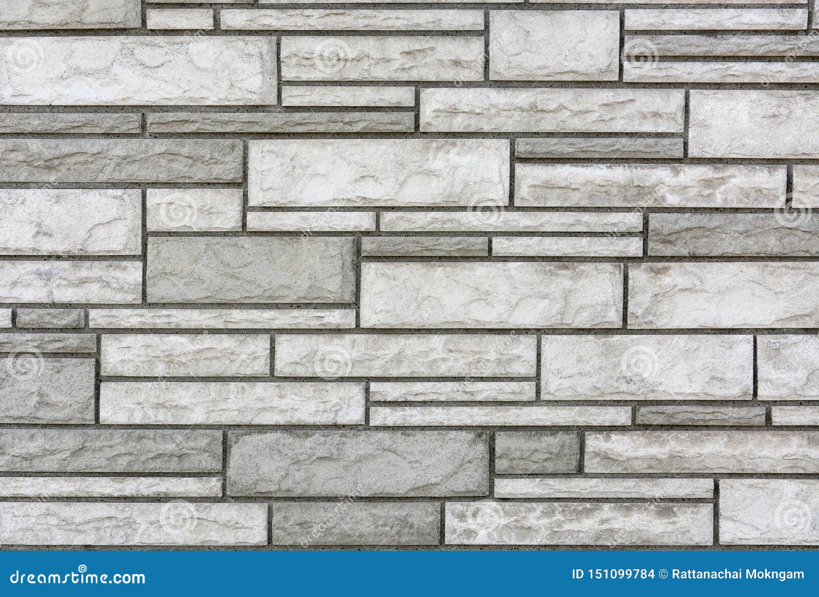 Close Up Modern White and Gray Color Stone Wall Texture Background