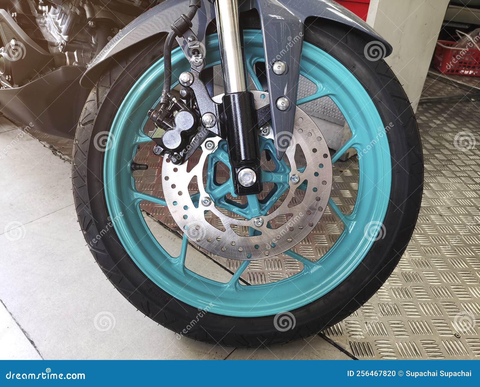 Closeup of Motorcycle Brakes and Front Wheel Stock Photo Image of disc, ride 256467820