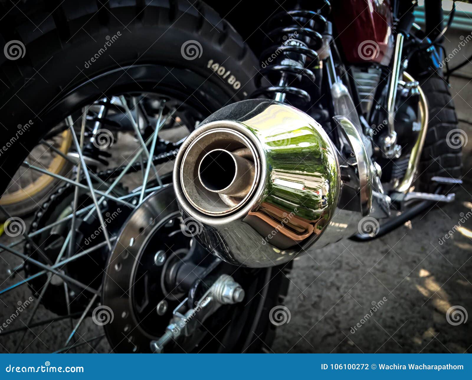 The Motorcycle Exhaust Pipe Stock Photo Image of rear, metal 106100272