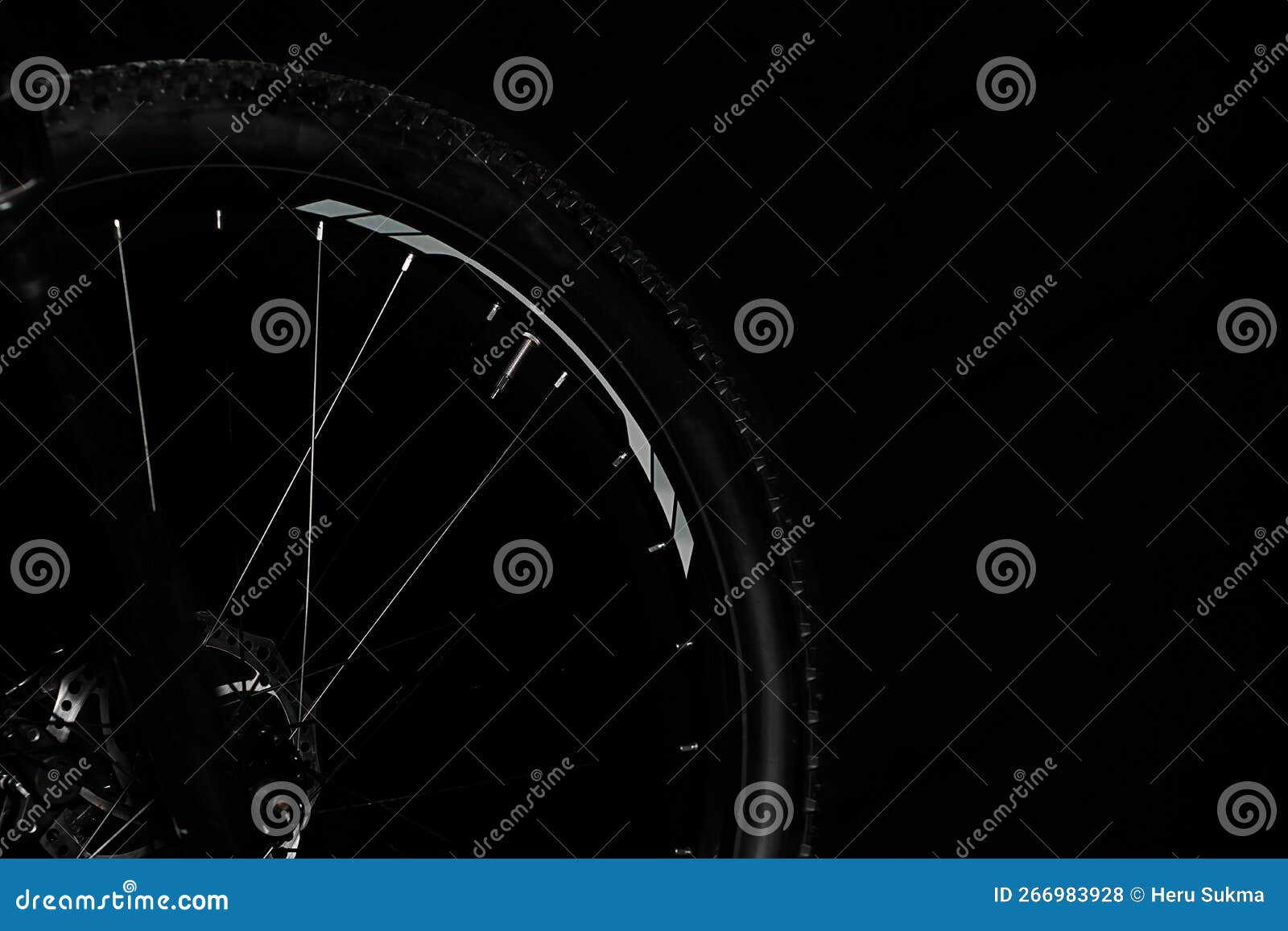 Closeup Mountain Bike on Black Background Stock Photo Image of