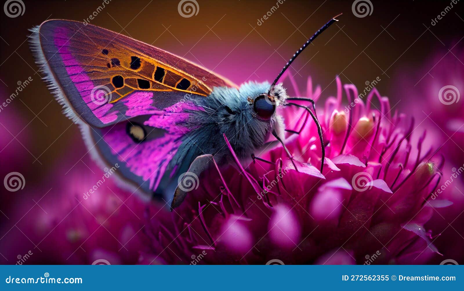 Close Up of a Multi Colored Butterfly Beauty in Nature ,generative AI