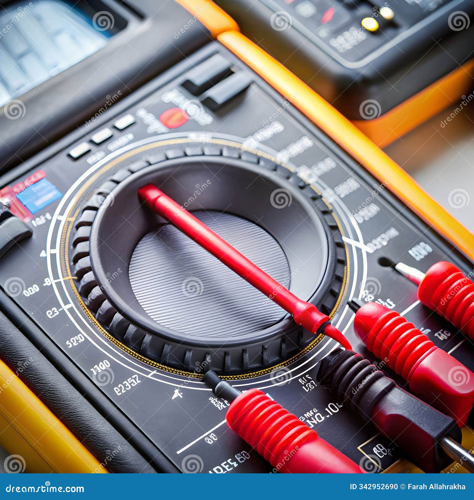 a close-up of a multimeter displaying intricate readings