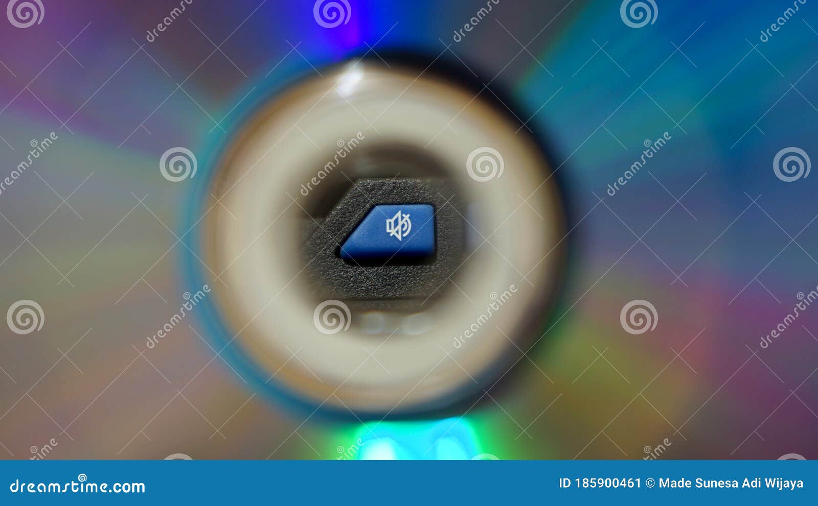 Close Up the Mute Button on the Computer Keyboard Stock Image Image