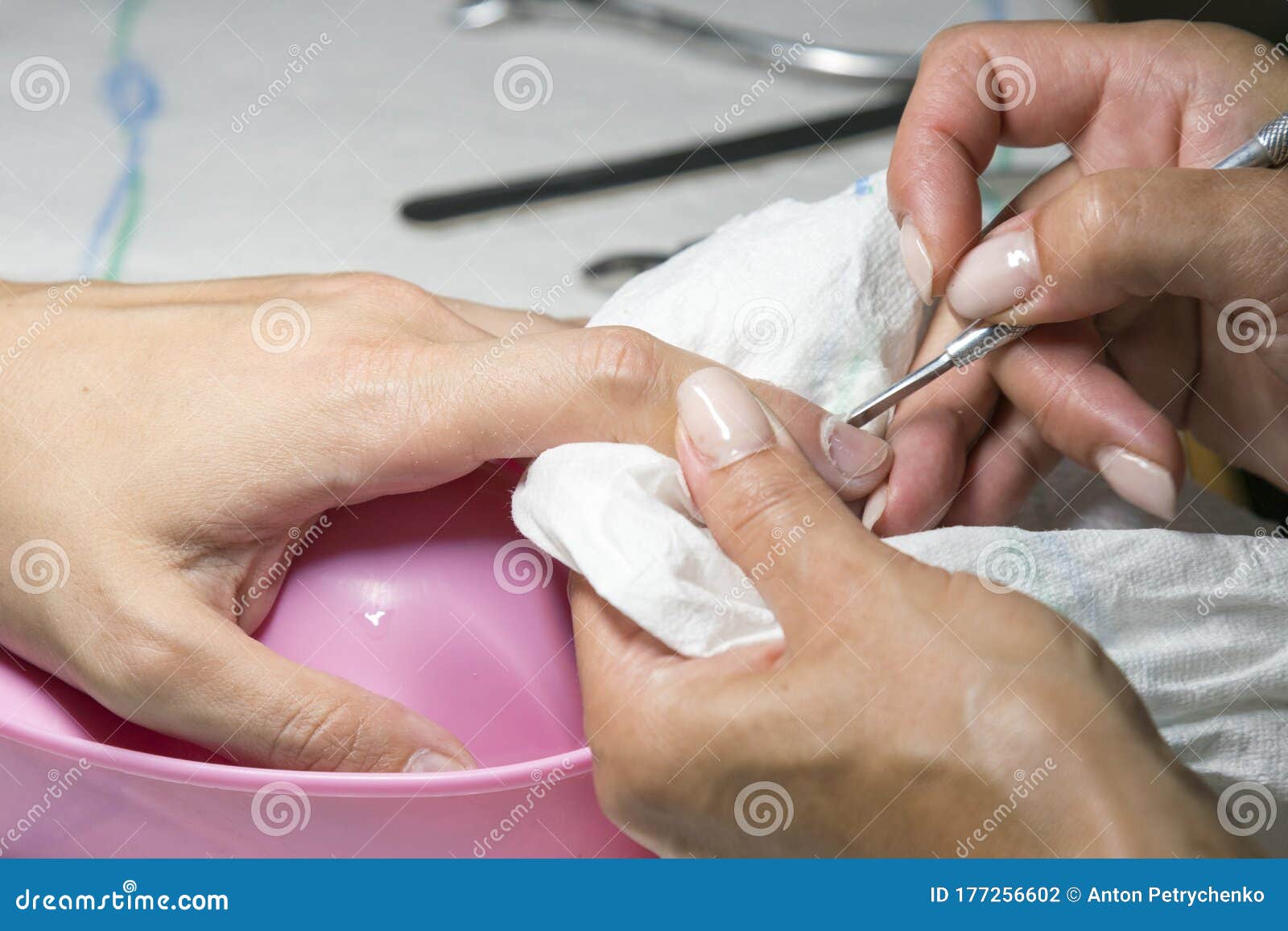 Closeup. Nail Care at Home Stock Photo Image of cosmetics, human