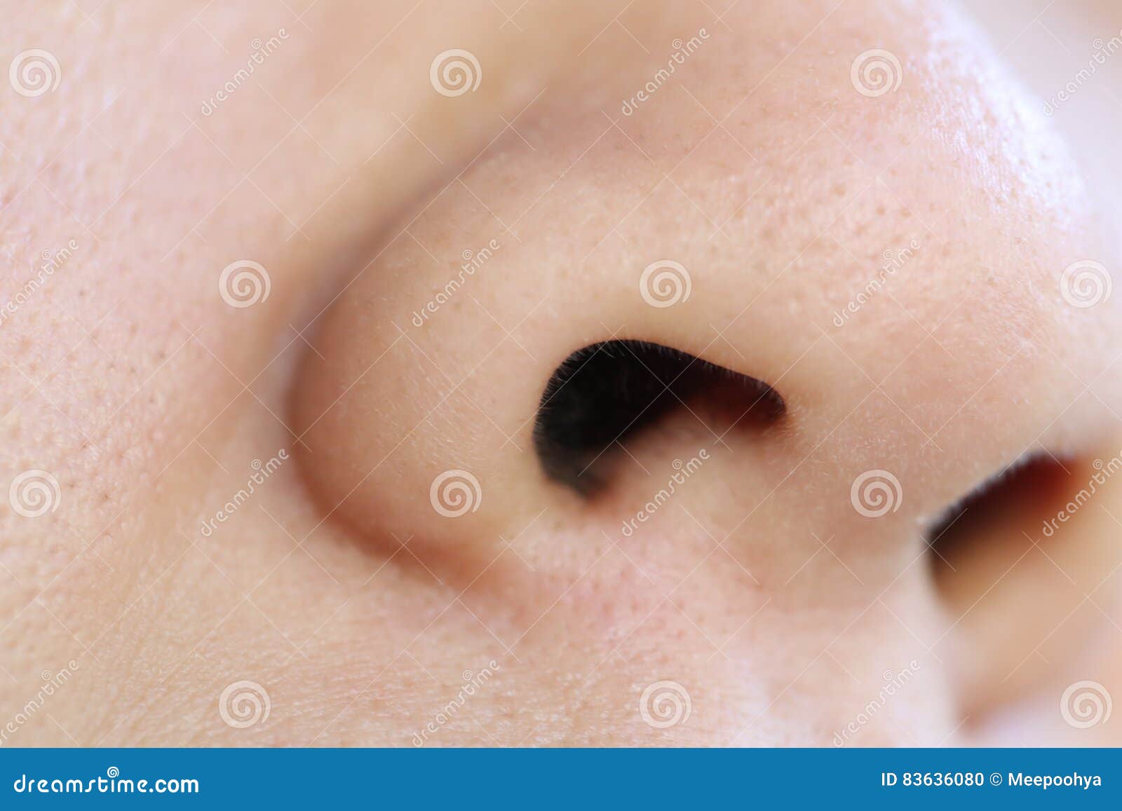 close up nose of asian women.