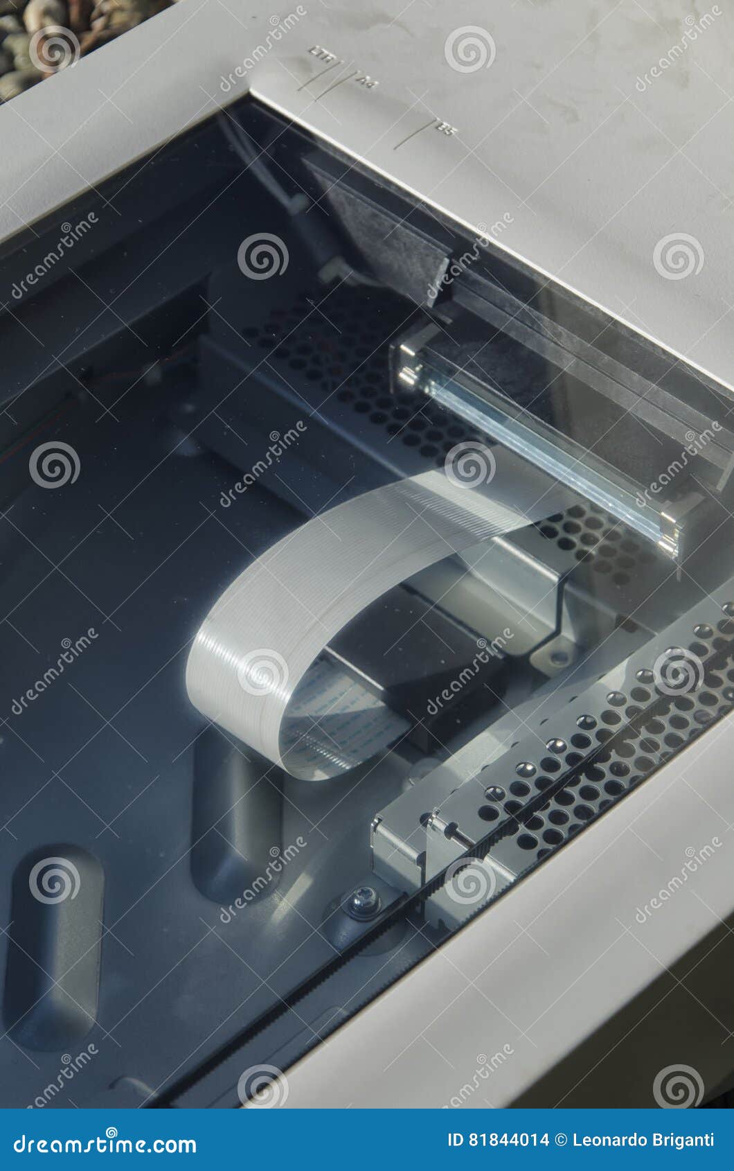 Closeup of Obsolete Flatbed Scanner Stock Photo Image of bright, 1990s 81844014