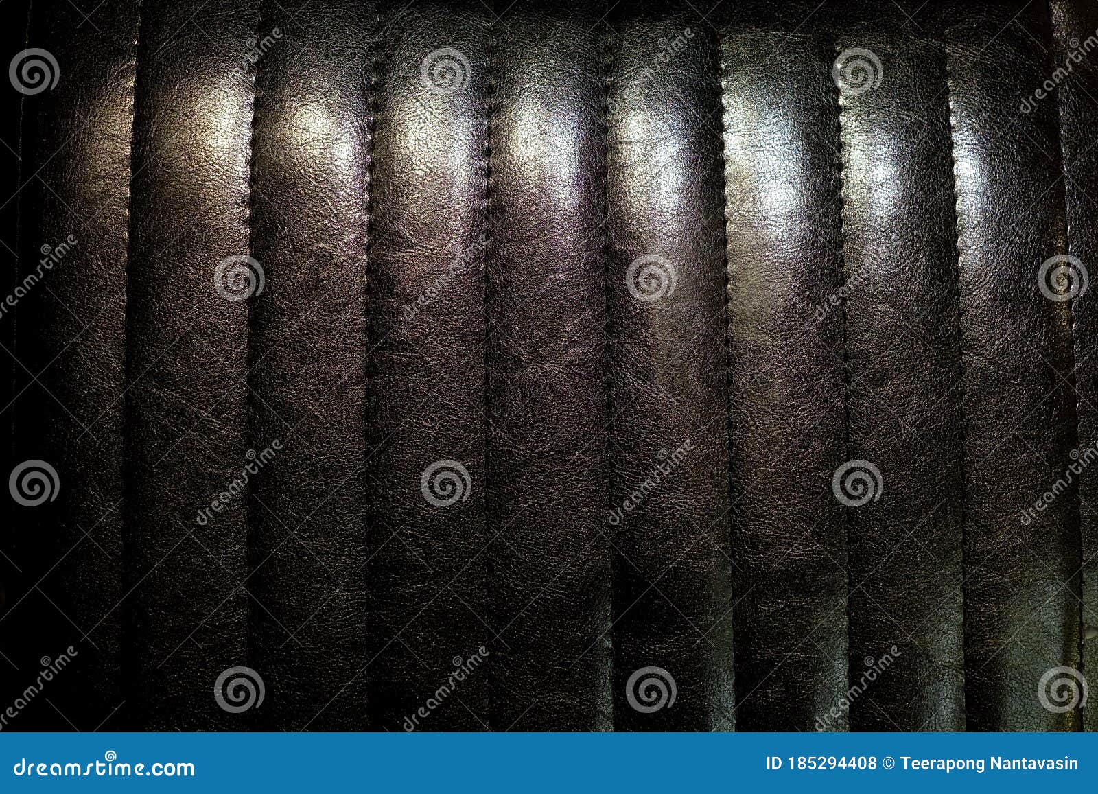 Close Up Old Black Leather Sofa Background Stock Photo - Image of decor