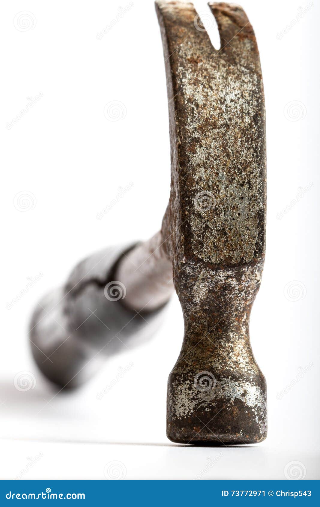 Close Up of an Old Rusty Claw Hammer Head Stock Image Image of craft