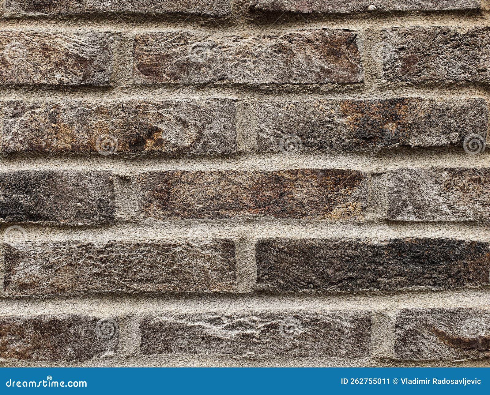 Close Up of Old Vintage Masonry Brick Wall Grungy Texture Background