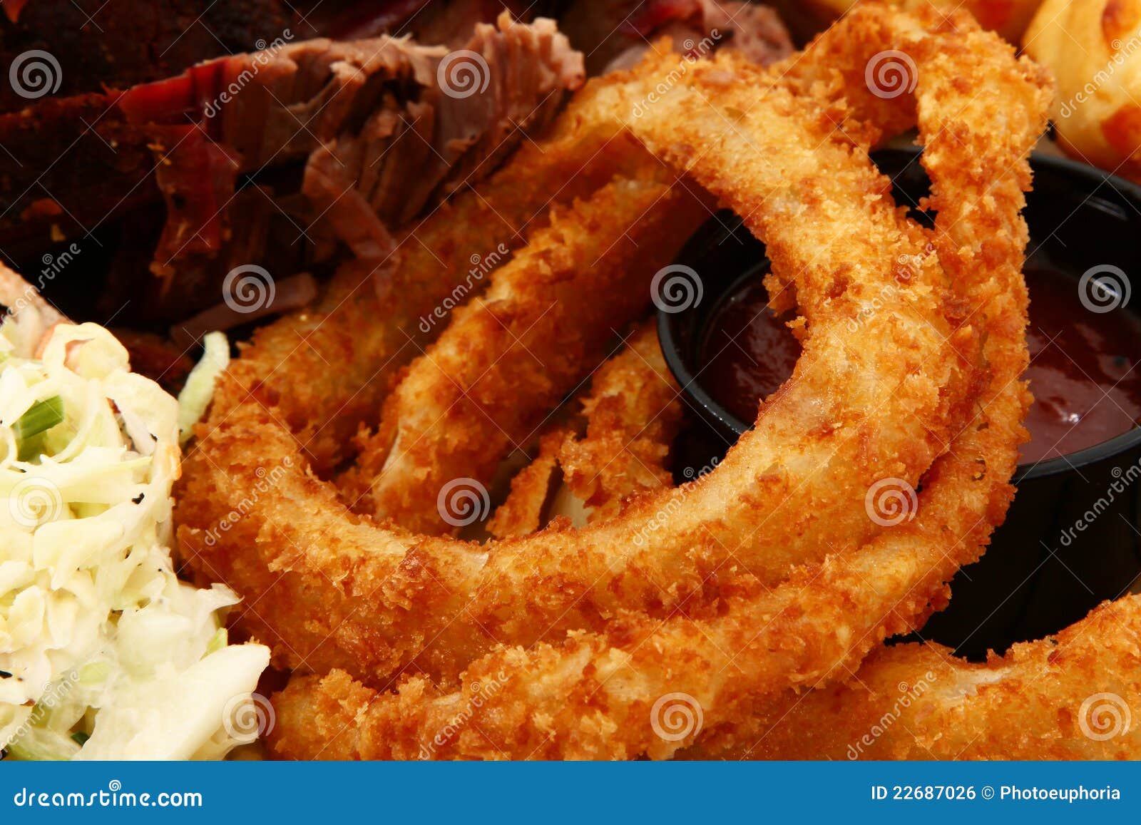 Close Up Onion Rings in Plate of Food Stock Photo Image of homemade