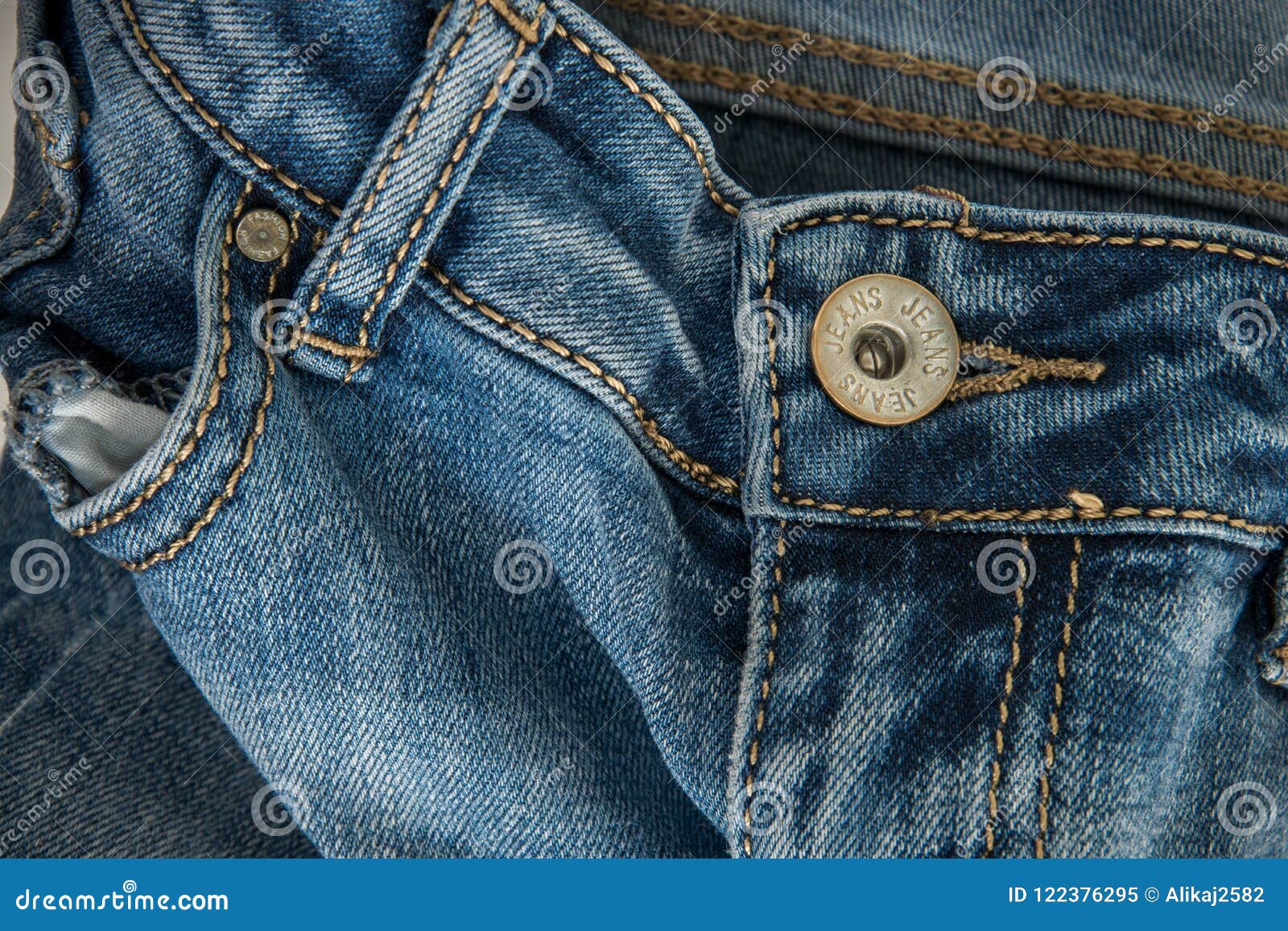 Closeup of a Pair of Jeans with the Word Stock Image Image of outfit