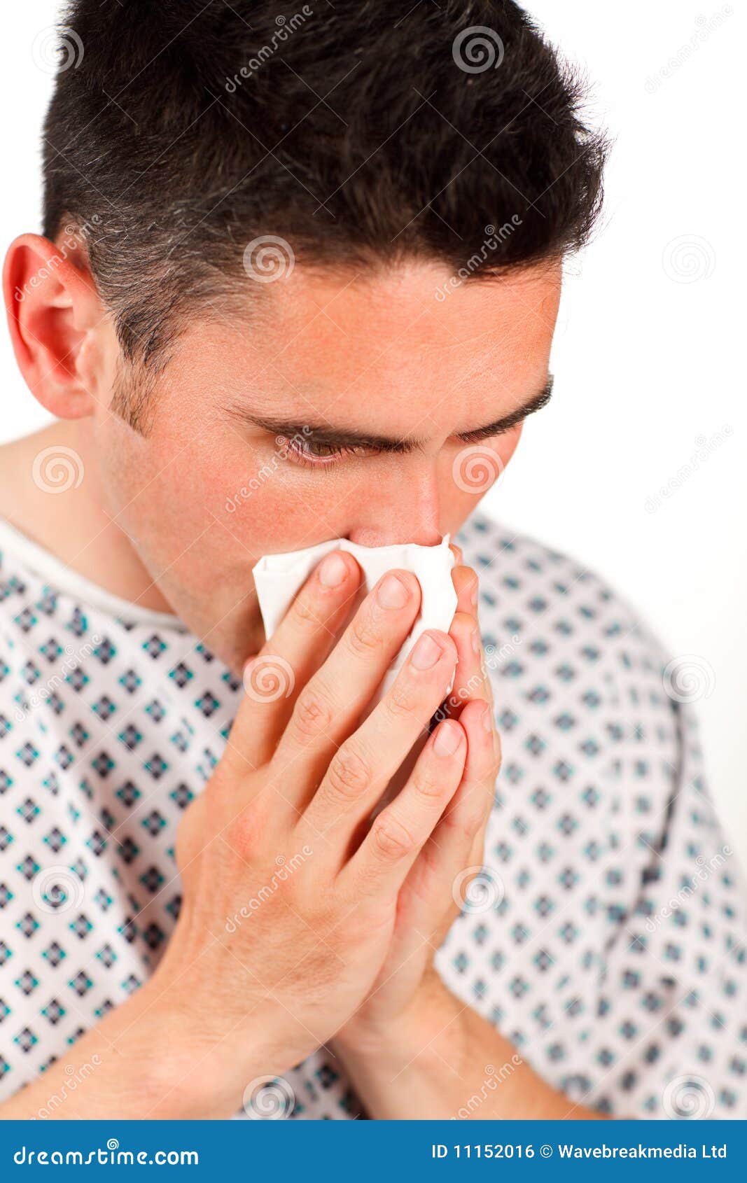 Closeup of a Patient Sneezing Stock Photo Image of pharmacy, illness