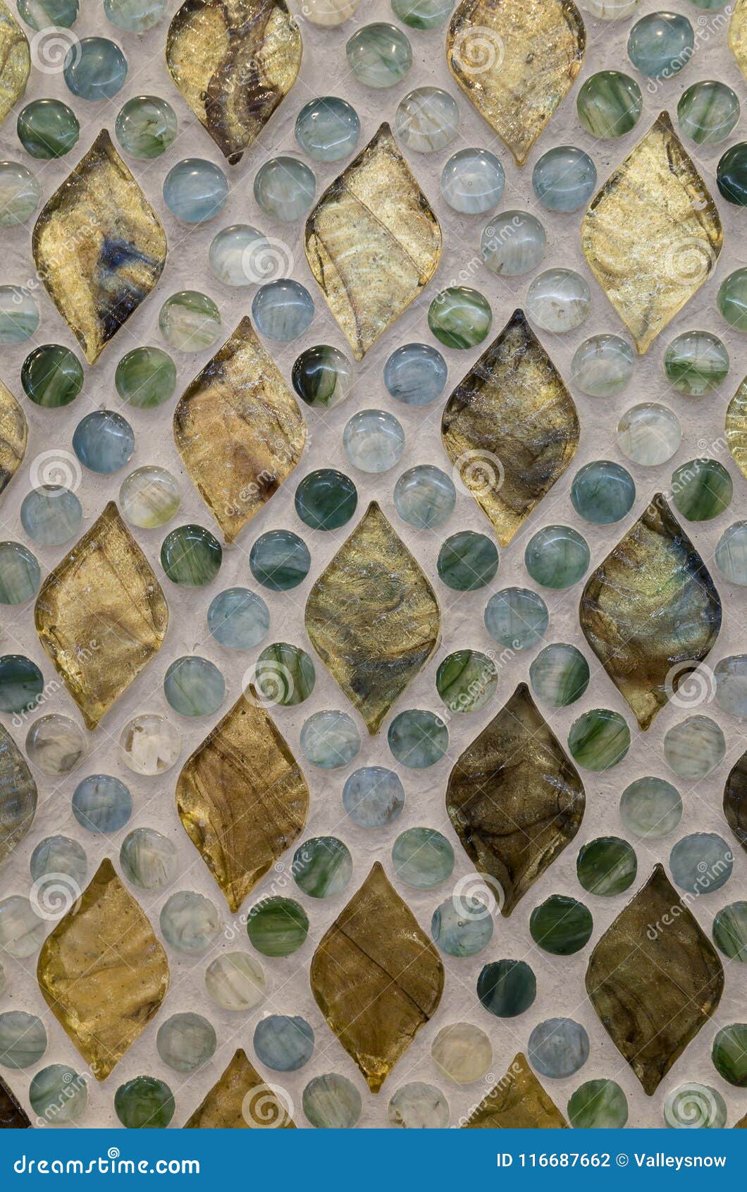 crystal clear glass mosaic pattern