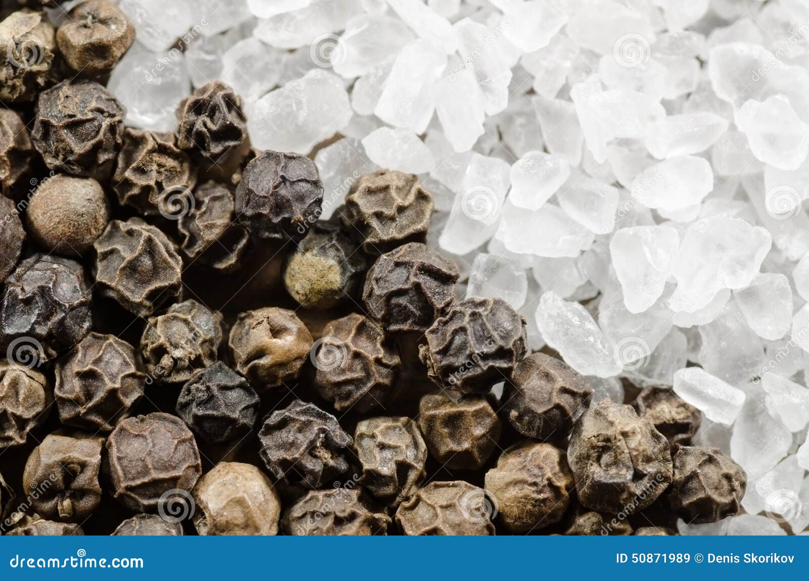 Closeup pepper and salt stock image. Image of macro 50871989