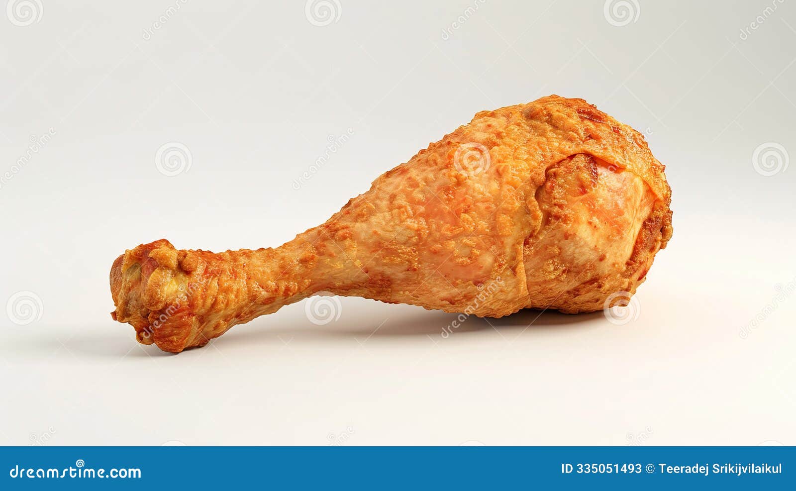 crispy fried chicken drumstick.