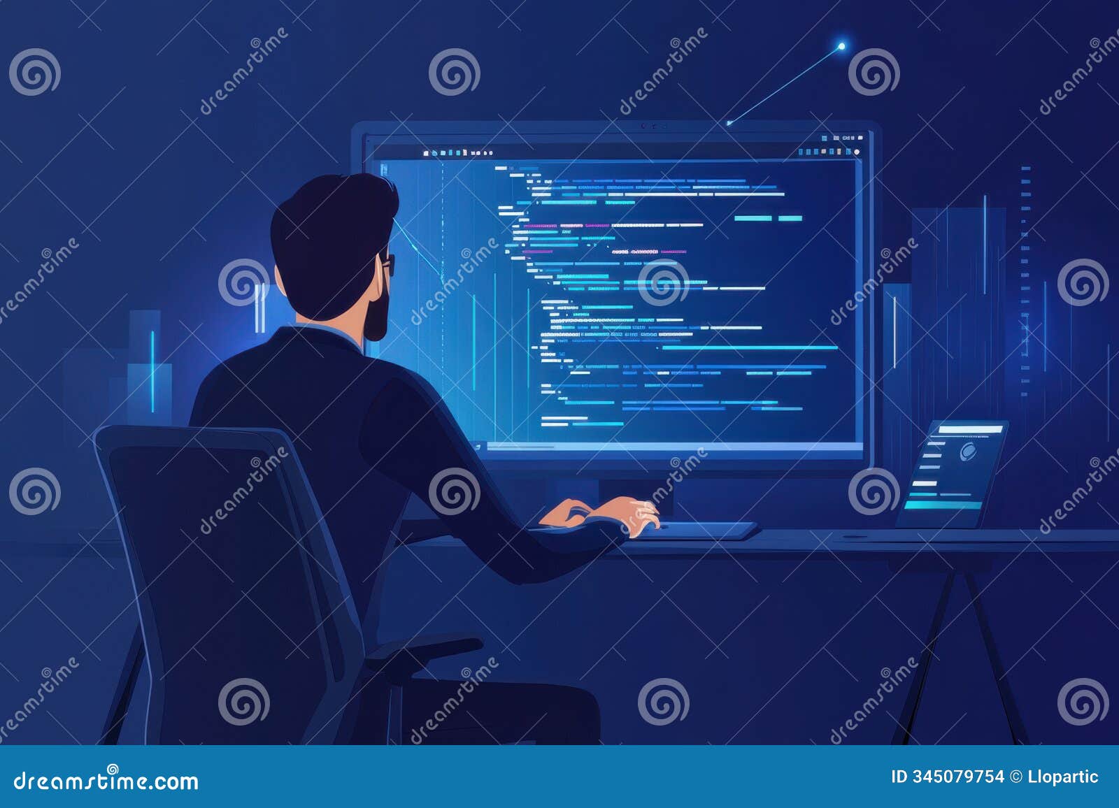 a close-up of a personÃ¢â¬â¢s hand typing on a keyboard, with code displayed on the computer screen in a bright environment