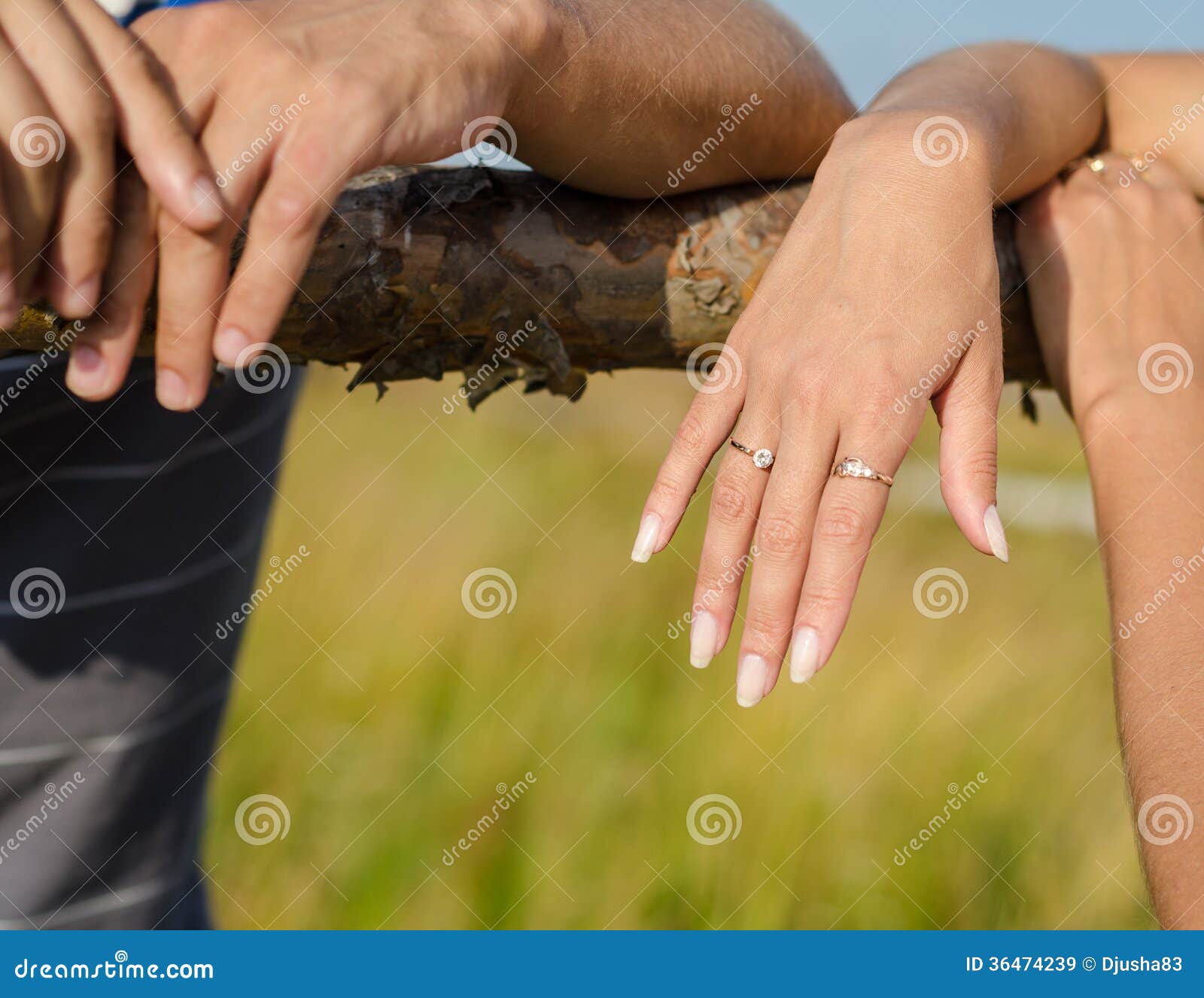 Close Up Photo of a Hands with Wedding Ring Stock Image Image of