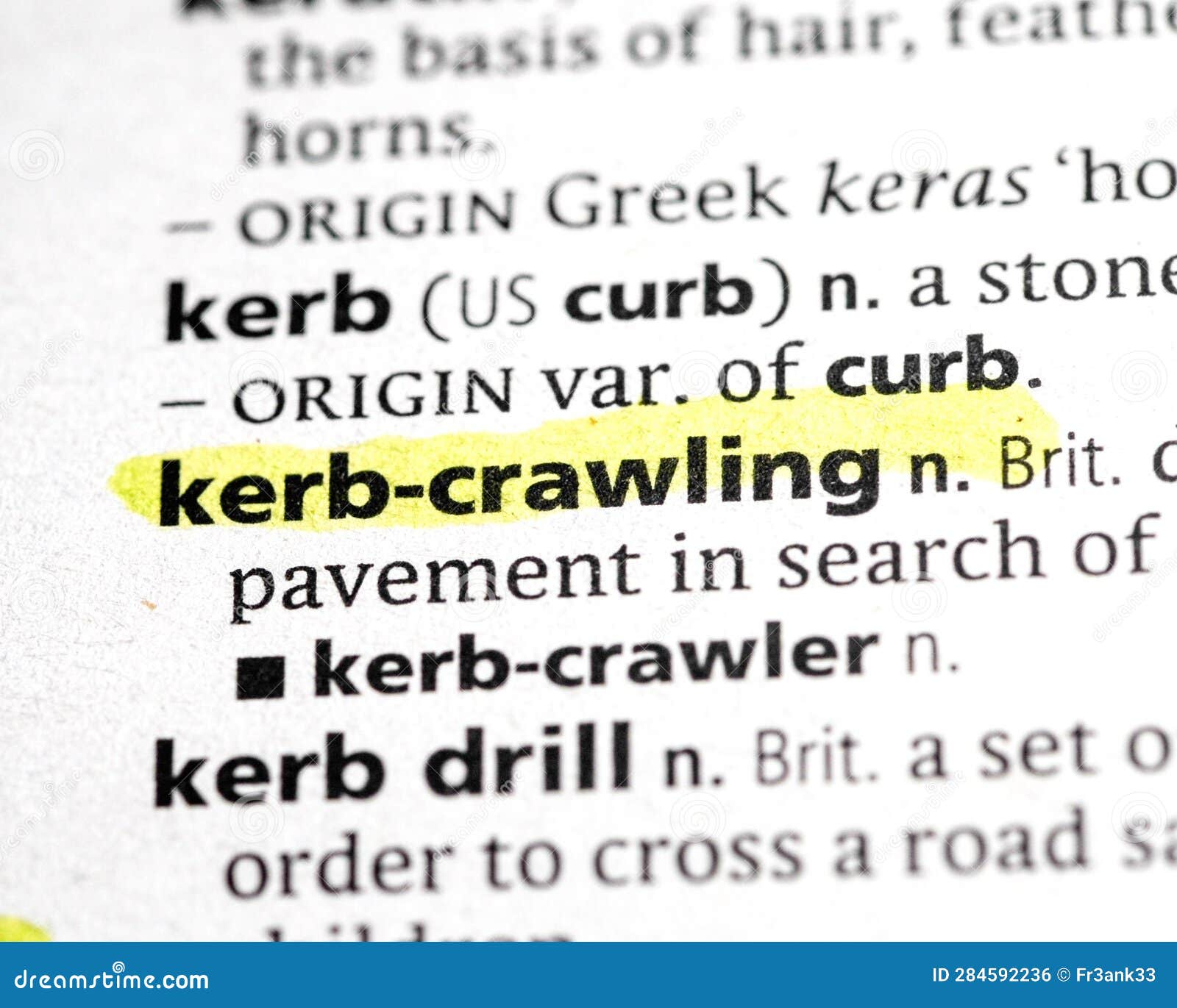 Kerb crawling stock photo. Image of kerb, pimp, words 284592236