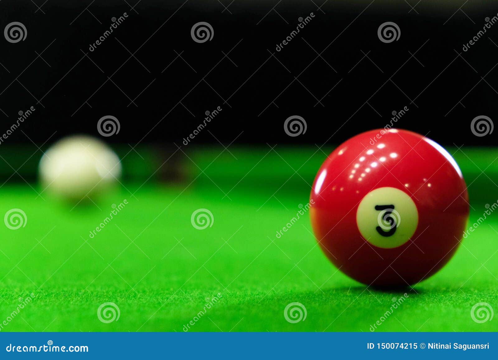 Close-up Photos of Billiard Ball, Number 3 and Green Floor Stock Image -  Image of hotel, architecture: 150074215