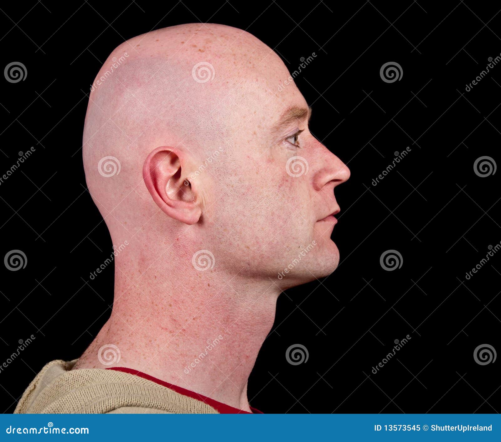 Close Up Picture Of A Male Head From Side On Black Stock Image Image Of Background Human 13573545