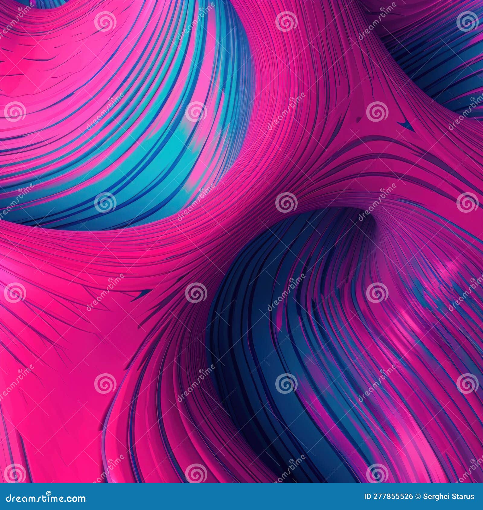 A Close Up of a Pink and Blue Abstract Painting. Generative AI Image