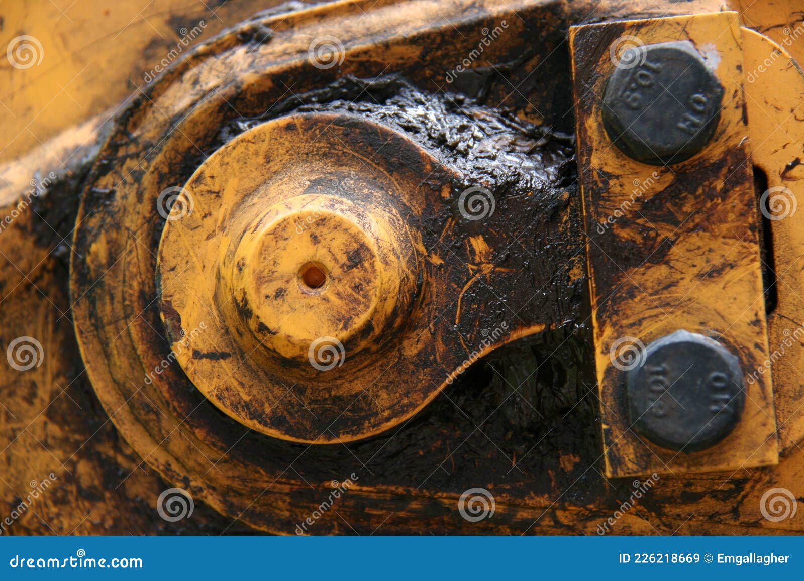 Mechanical Pivot with Grease Stock Image Image of axle, backhoe