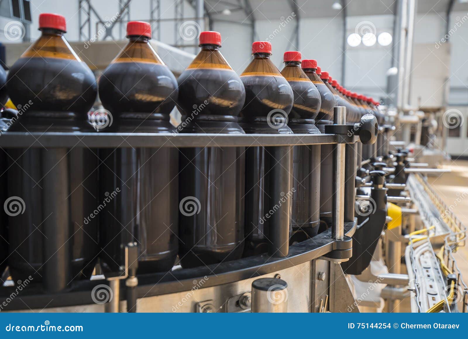 Close Up of Plastic Bottle Industry on a Conveyor Belt Stock Photo Image of bottling, clean
