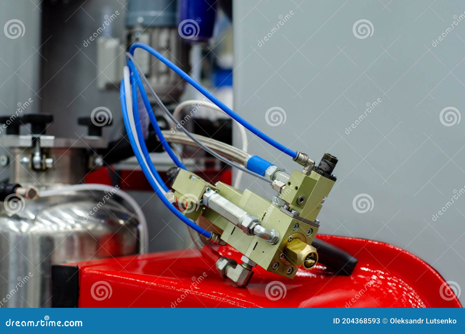 Closeup of Polyurethane Foam Injection Machine Stock Image Image of