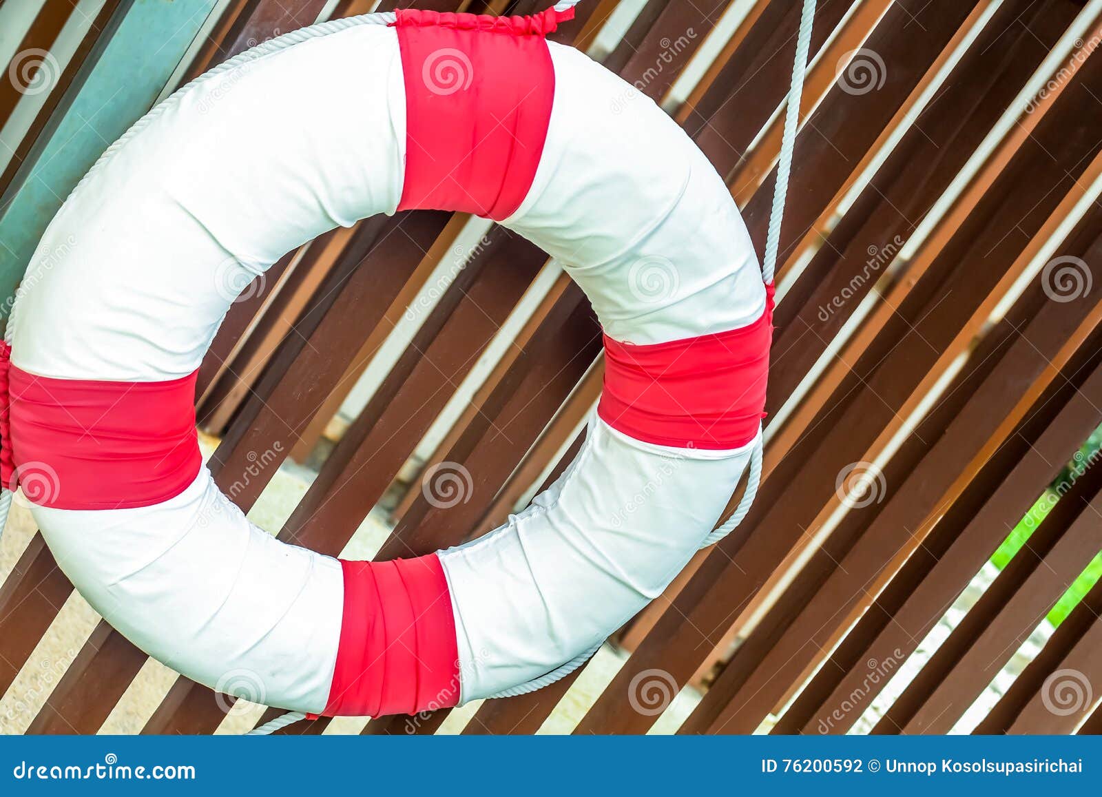 Red safe guard ring, Stock image