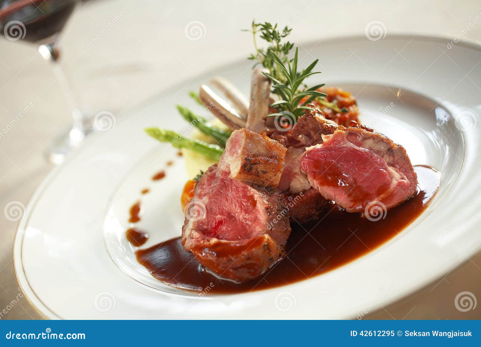 Close Up Pork Ribs Steak and Sauce Stock Image Image of meal, pork