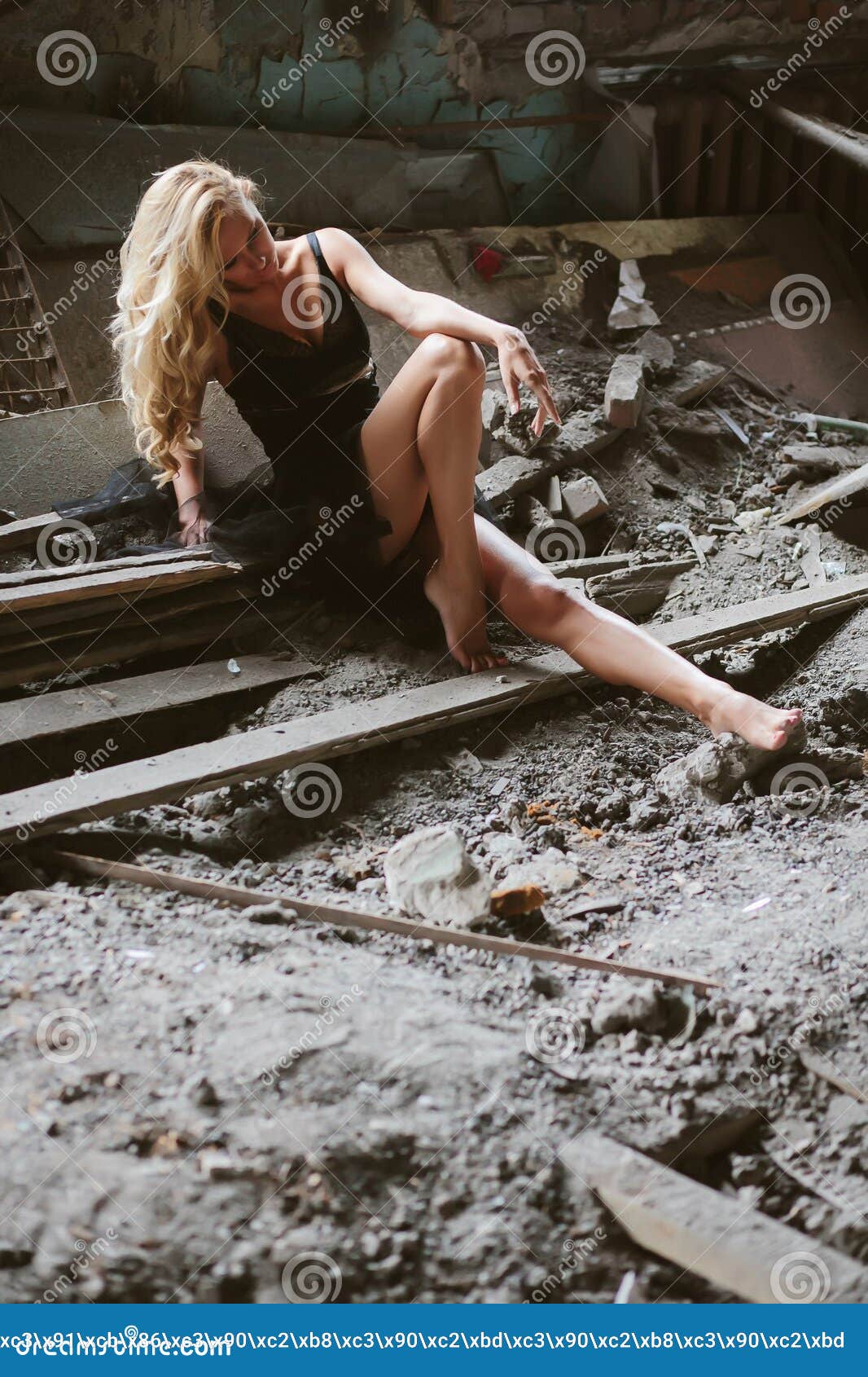 Blonde Foot Models Nude - Close-up Portrait of a Beautiful Blonde Woman with Nude Makeup Posing in  Ruins. Beauty, Fashion Concept Stock Photo - Image of long, nature:  180042562
