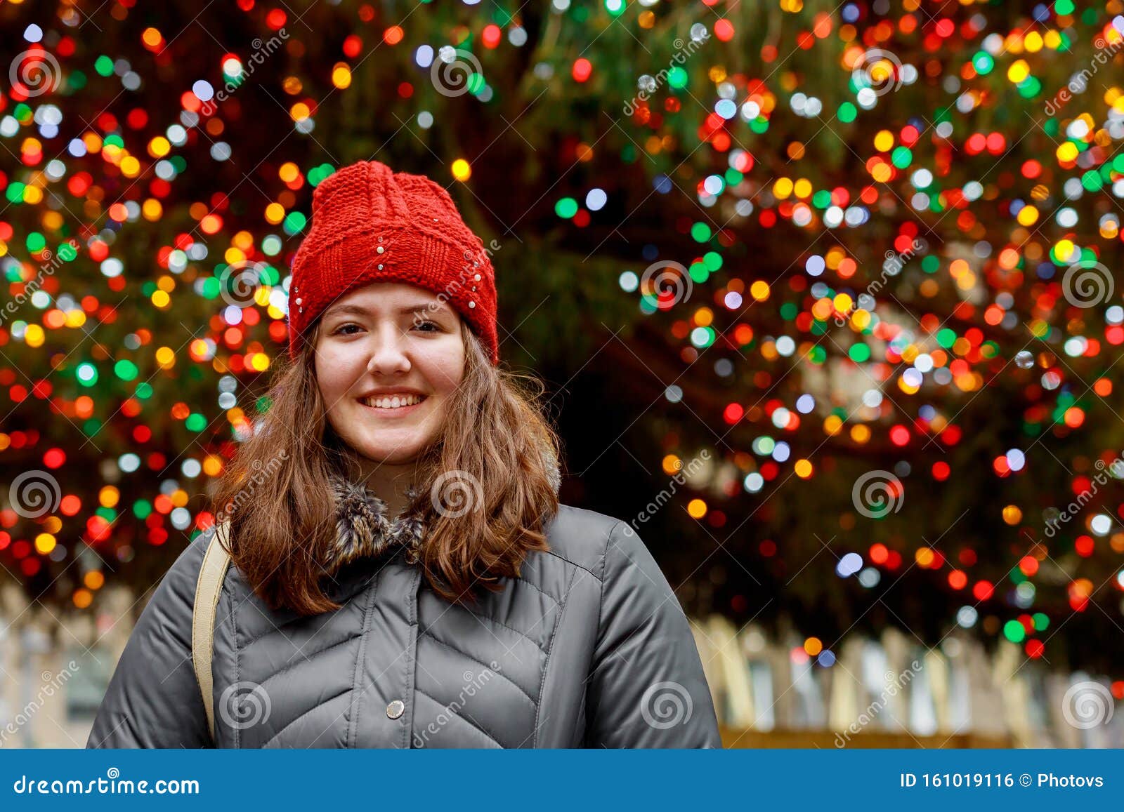 Close Up Portrait of a Beautiful Smiling Girl with Brown Hair Colorful ...