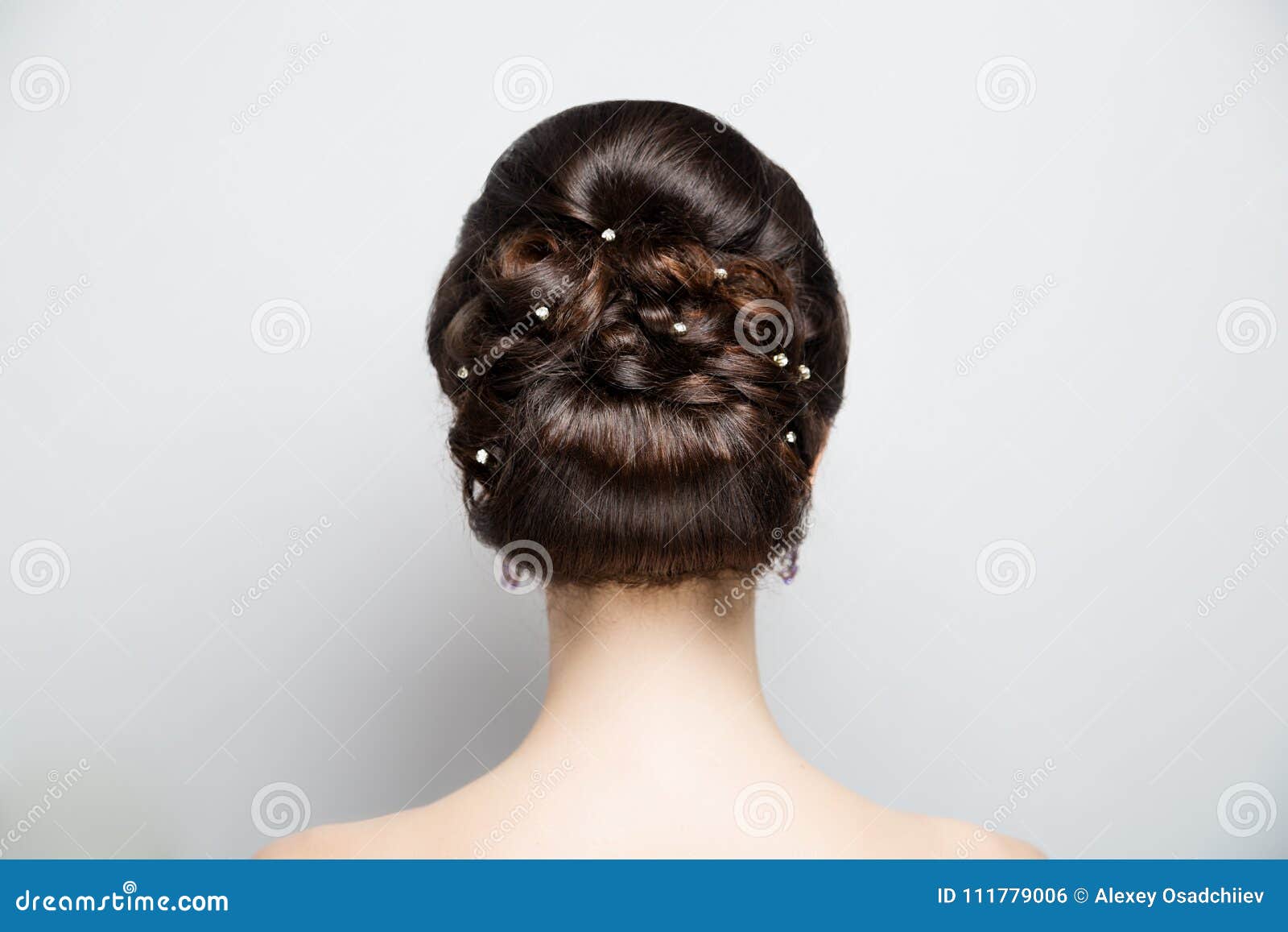 Woman hair style back stock photo. Image of bedroom - 111779006