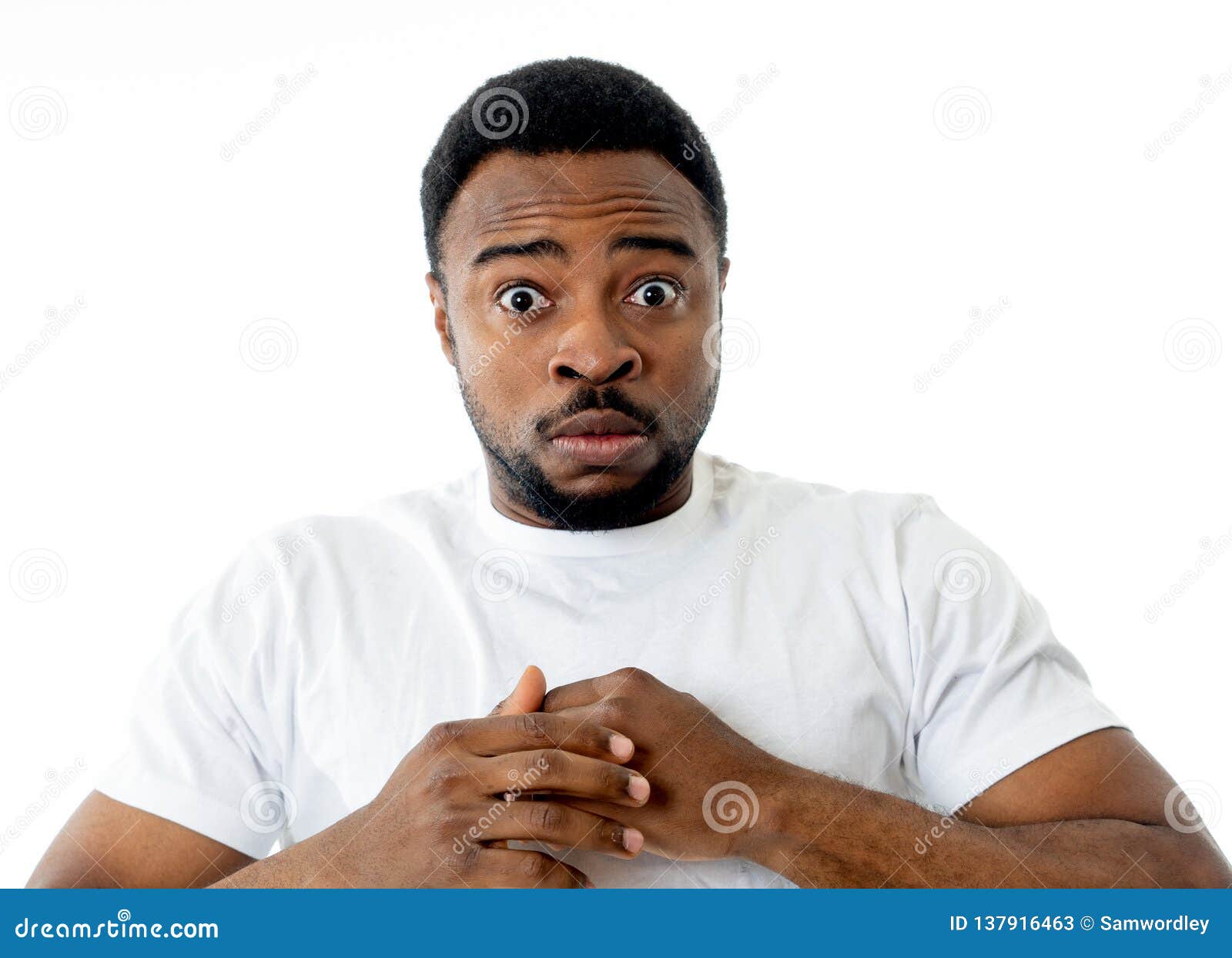 Close Up Portrait of Concern Scared Shocked Adult Man with a Terrified  Facial Expression Stock Image - Image of closeup, african: 137916463