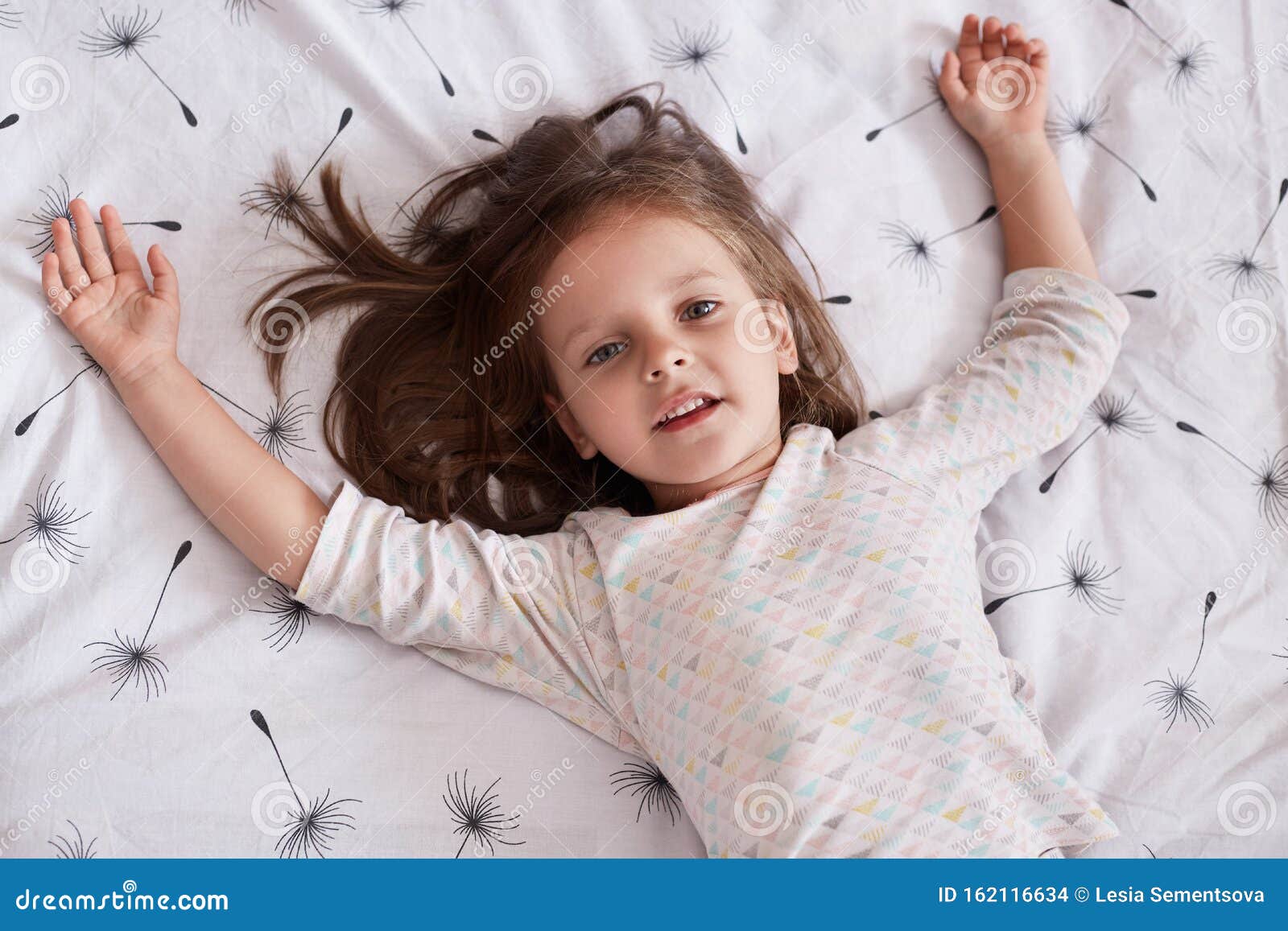 Little Girl Lying Bedroom