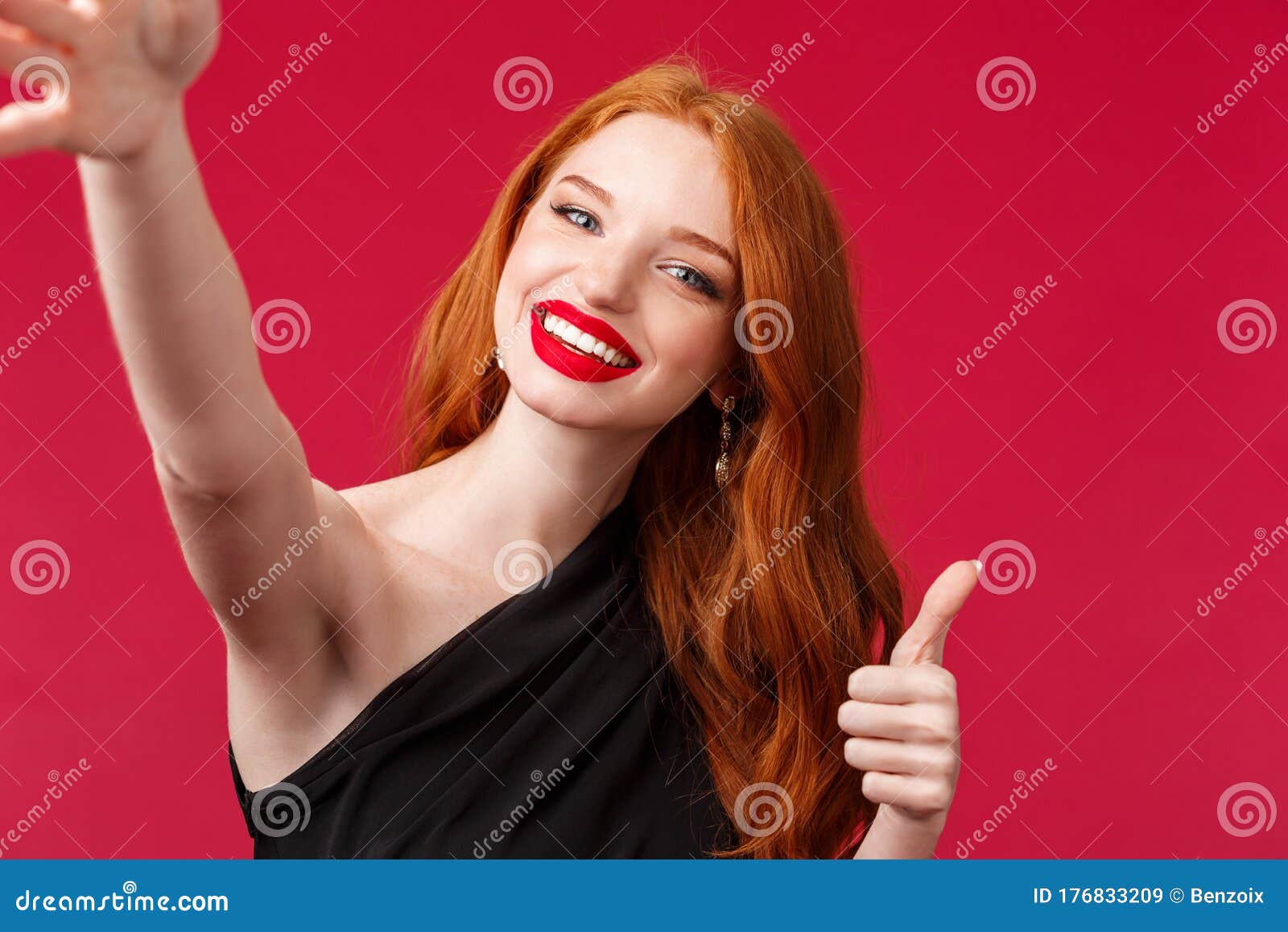 busty mature redhead selfie