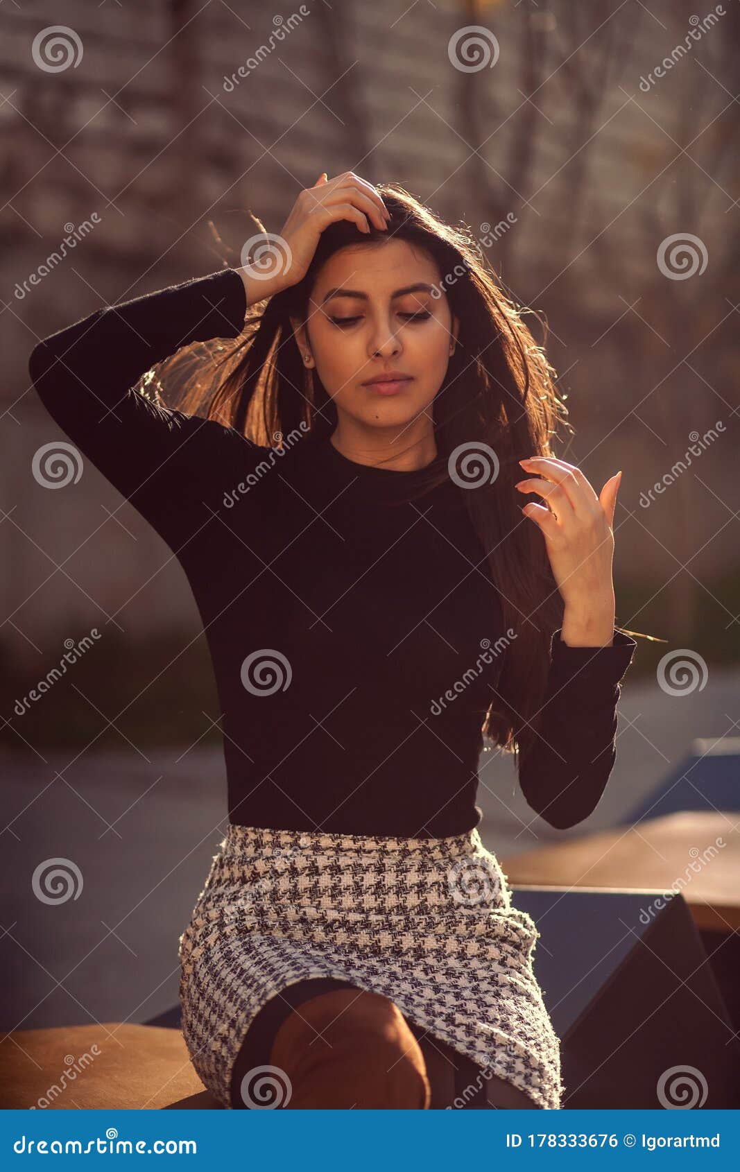 Close Up Portrait of a Girl with Long Black Hair Stock Photo - Image of ...