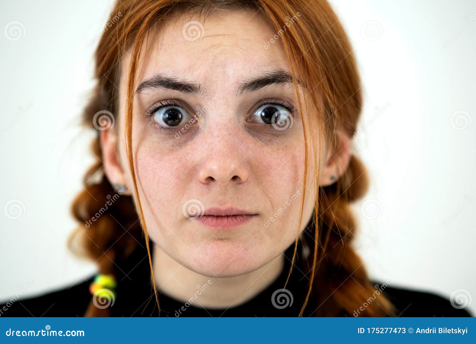 Close Up Portrait Of Innocent Looking Redhead Pretty Teenage Girl Stock Image Image Of Eyes