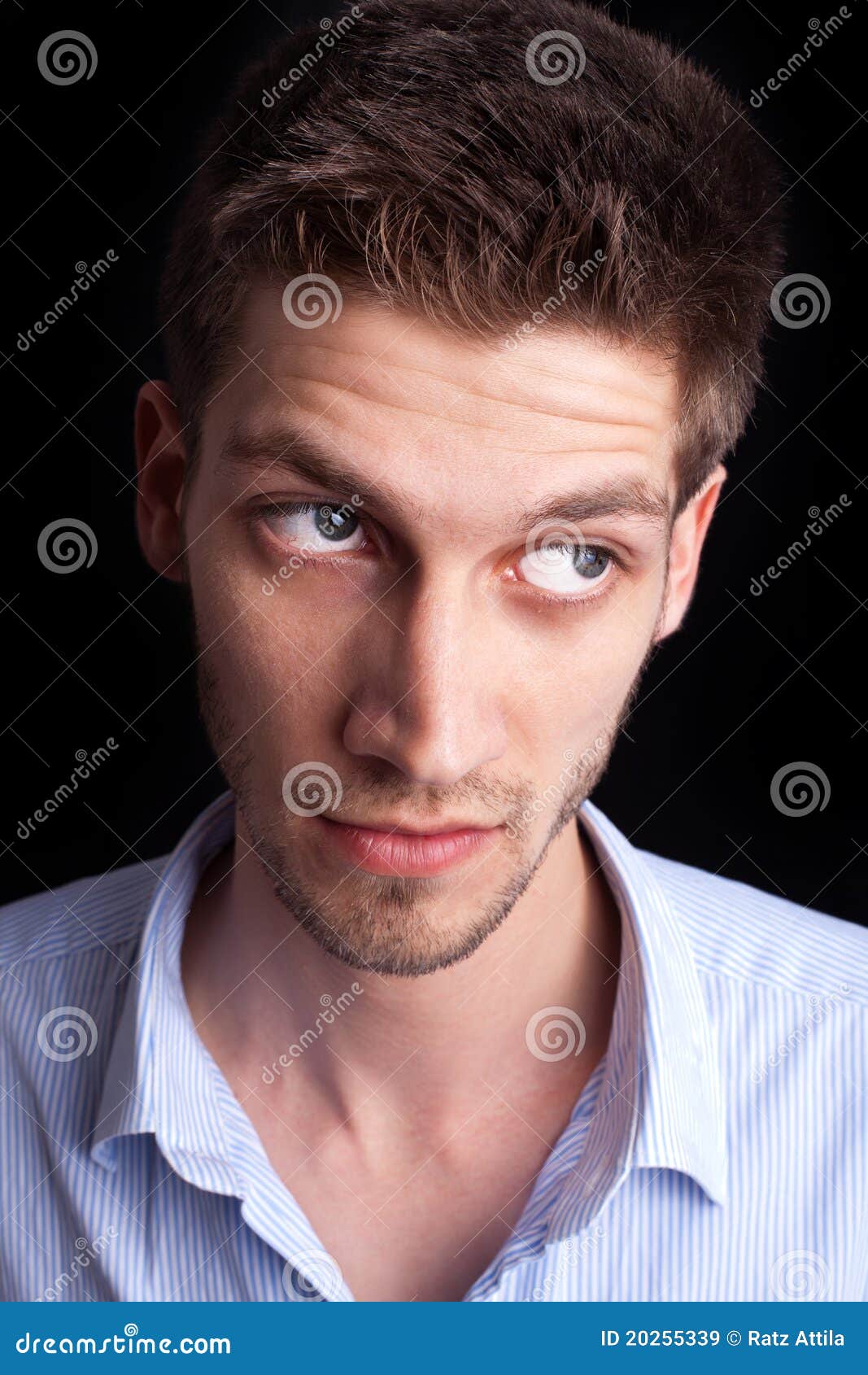 Close-up portrait of man stock image. Image of detail - 20255339