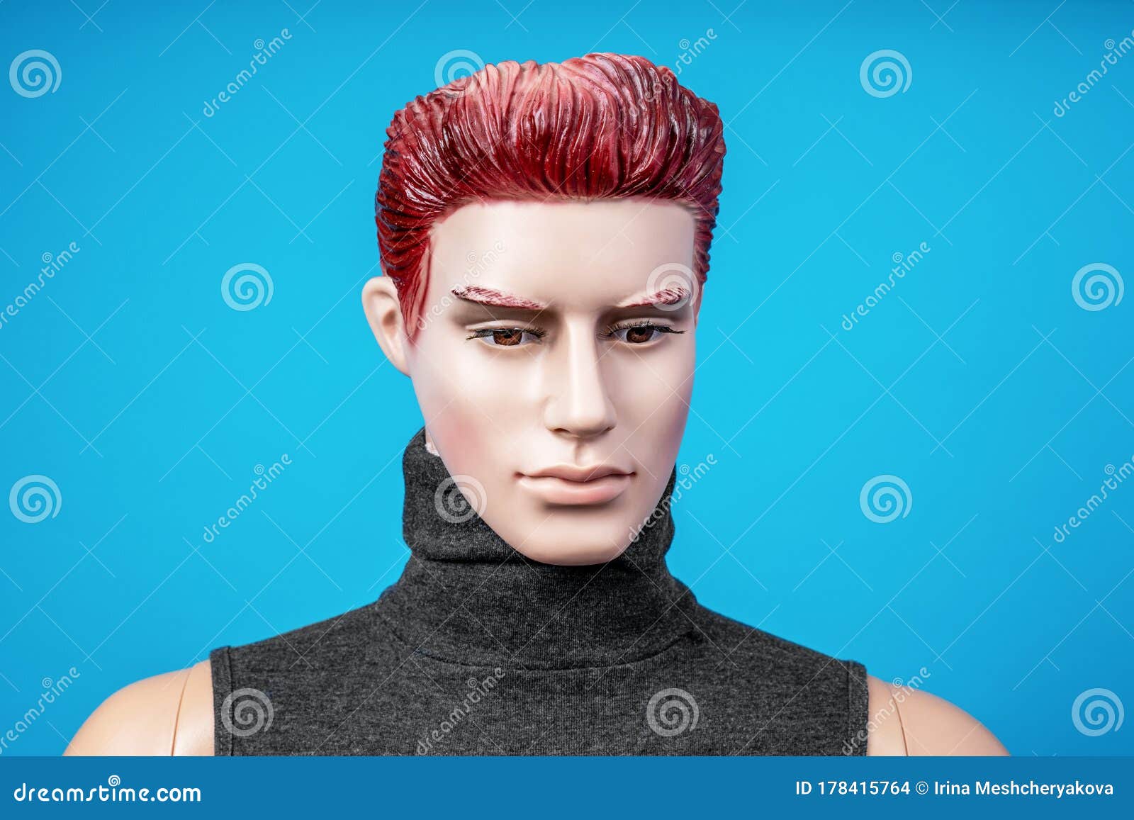 Male Mannequin Head - Red
