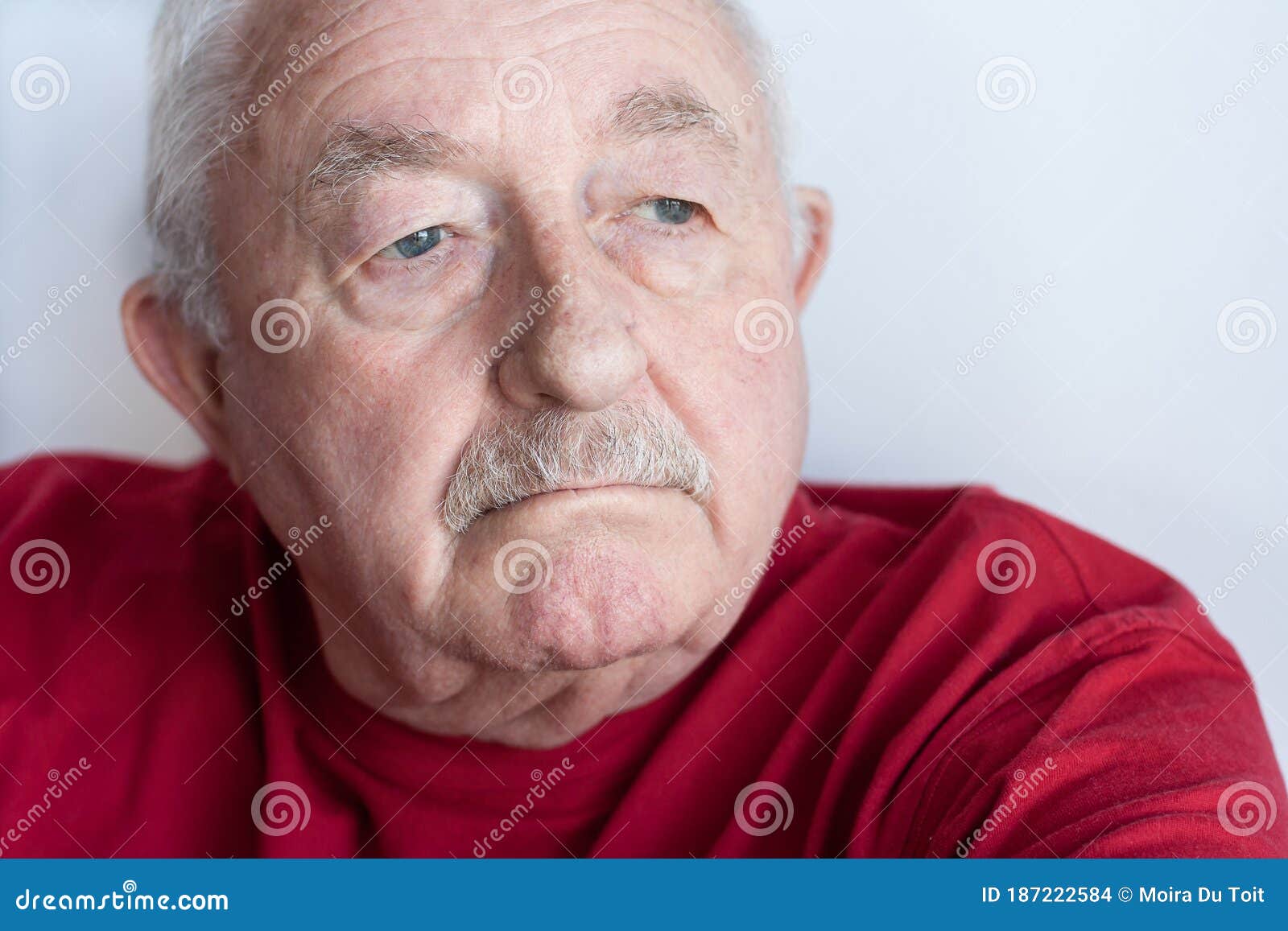 Close Up Portrait of Older Man with Thoughtful Expression Stock Photo ...