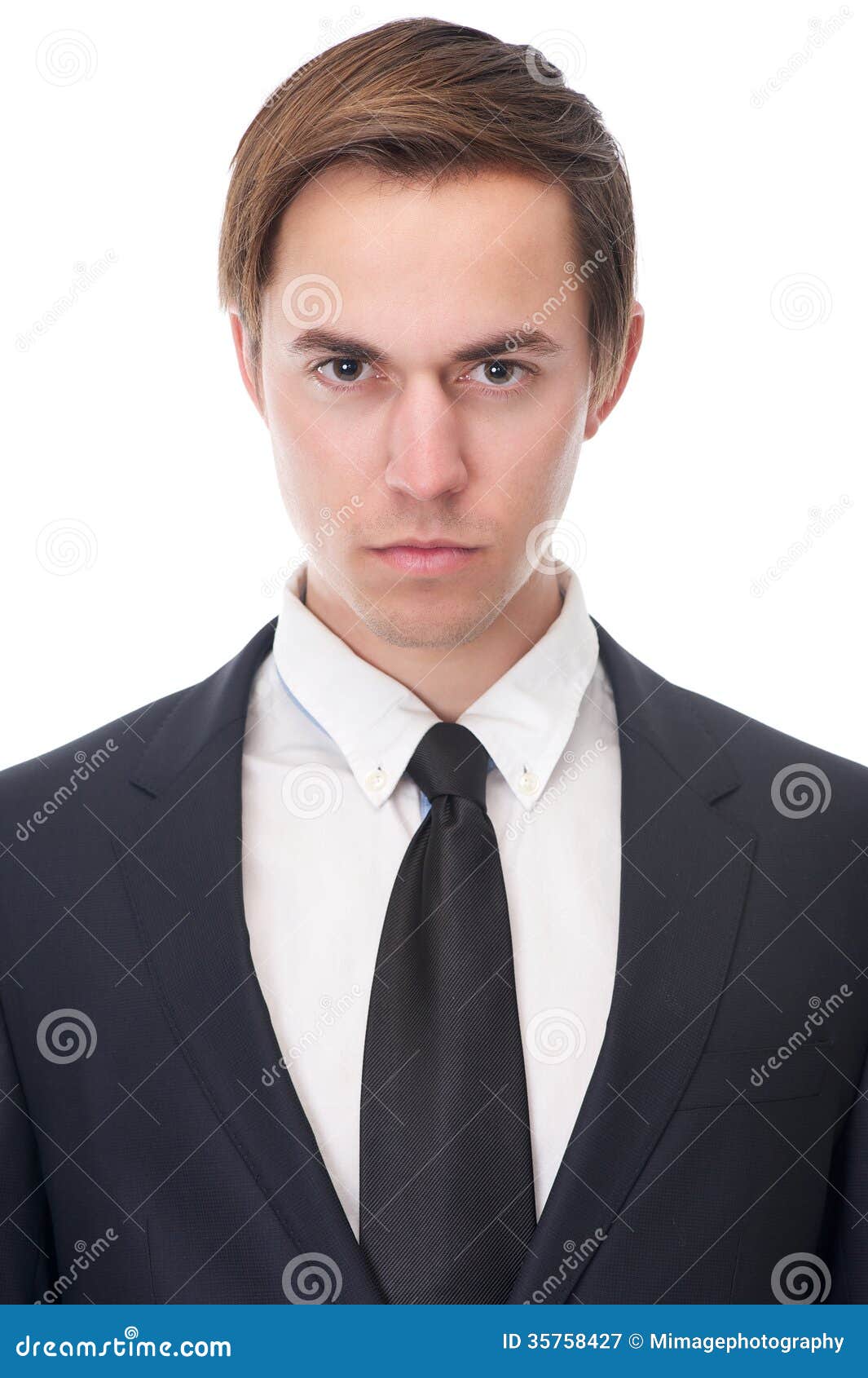 Closeup Portrait Of Businessman Up Portrait Of A Serious Businessman Stock Image