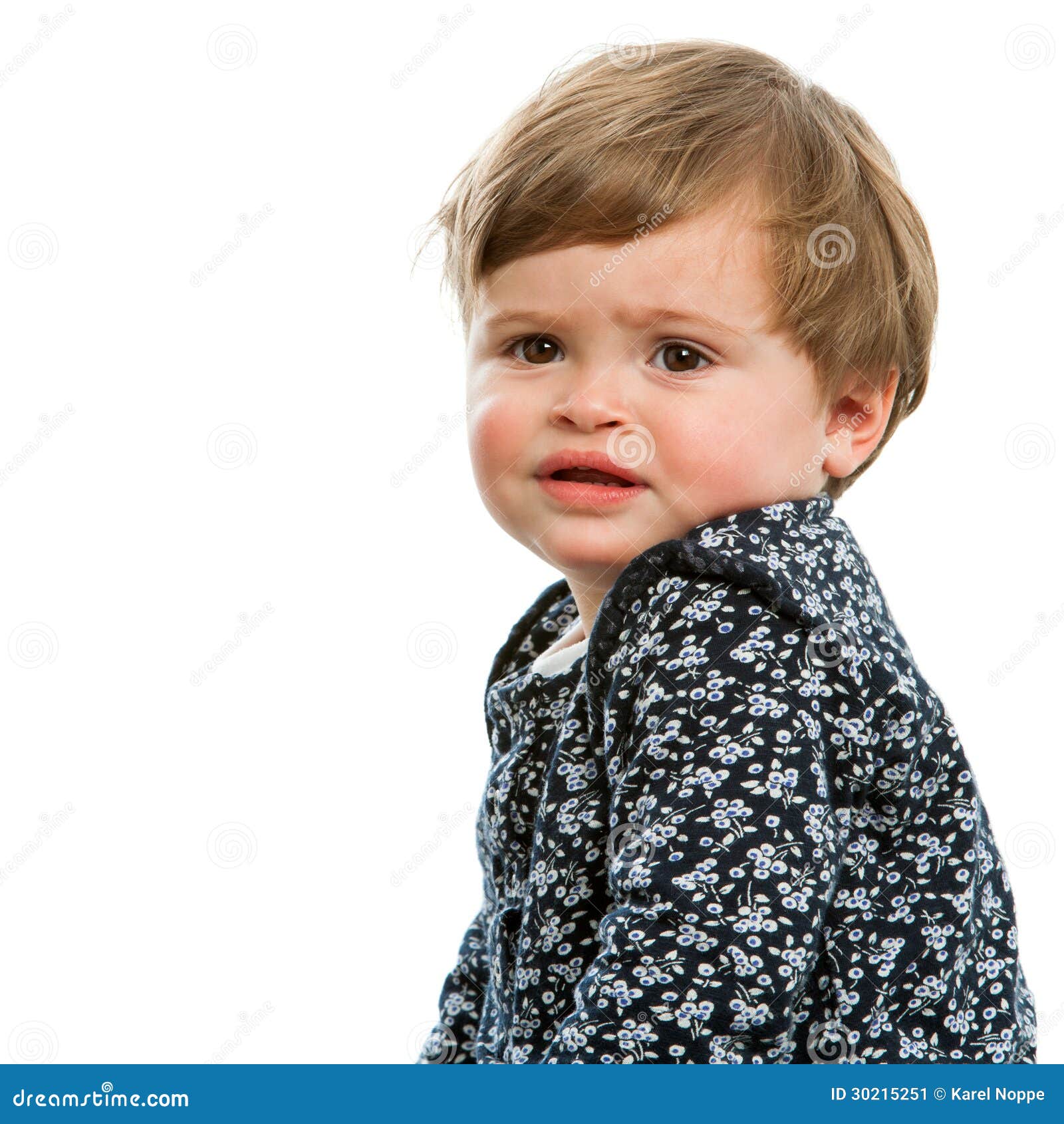 Sweet Toddler with Confused Face Expresssion. Stock Image - Image of ...