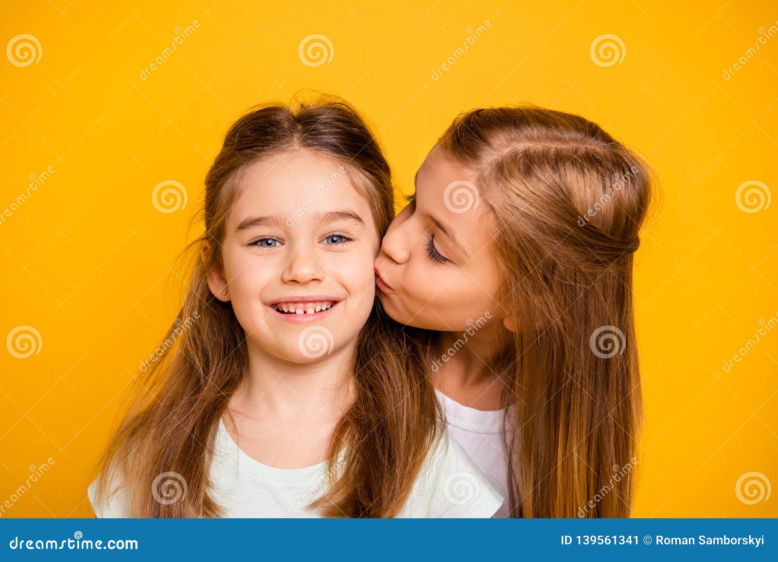 Tween Girls Kissing